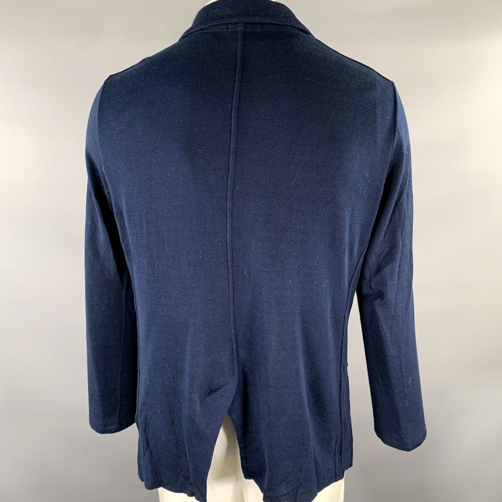 Lardini LARDINI Sport Coat Navy Heather Cotton Notch Lapel Size 44 Mens Size US S / EU 44-46 / 1 - 3 Thumbnail