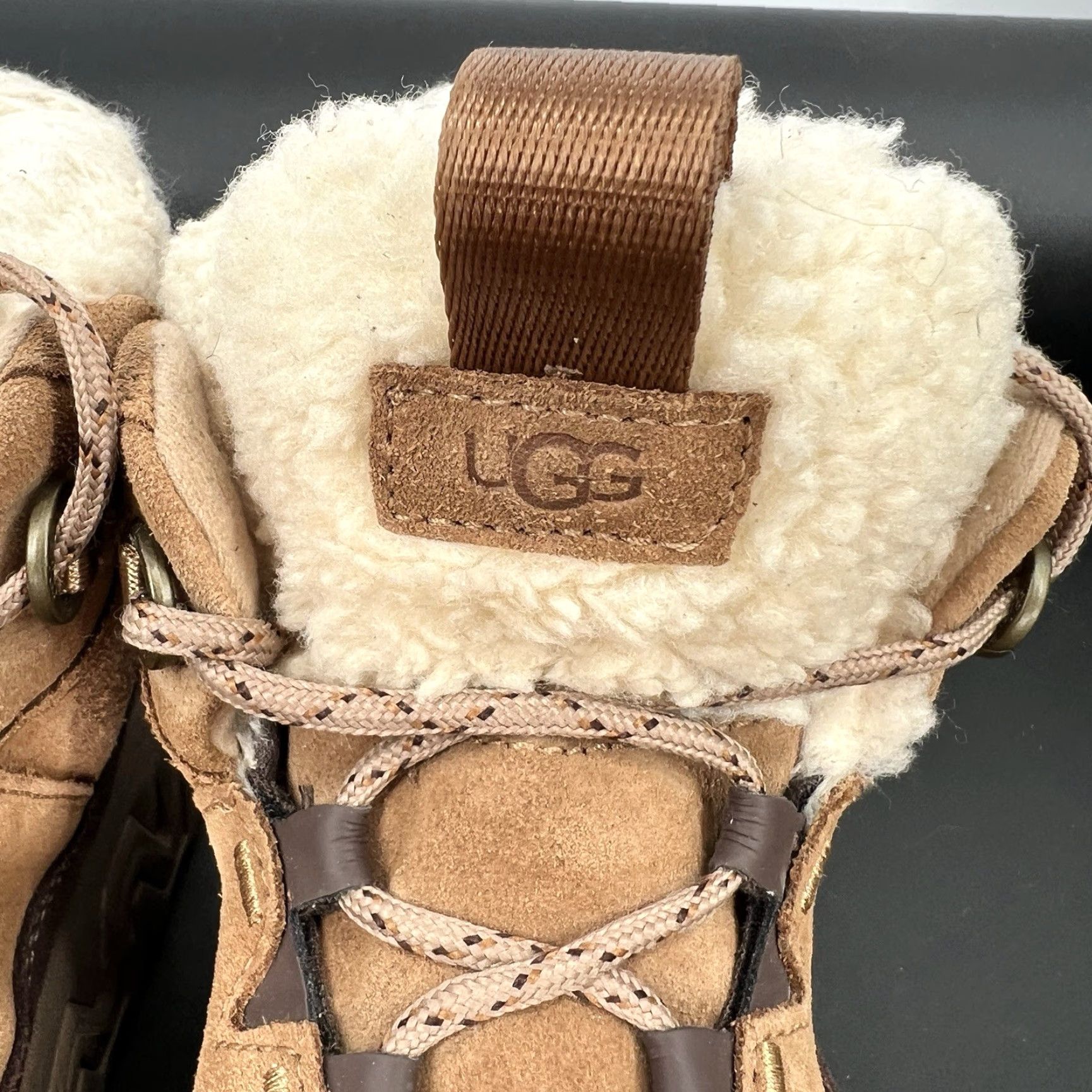 Ugg UGG Terretrail Cozy Lace Chestnut Size 11 Women Boots Ankle Waterproof Suede Fur Trim Lace Up Winter 11 Womens Size US 11 / IT 41 - 2 Thumbnail