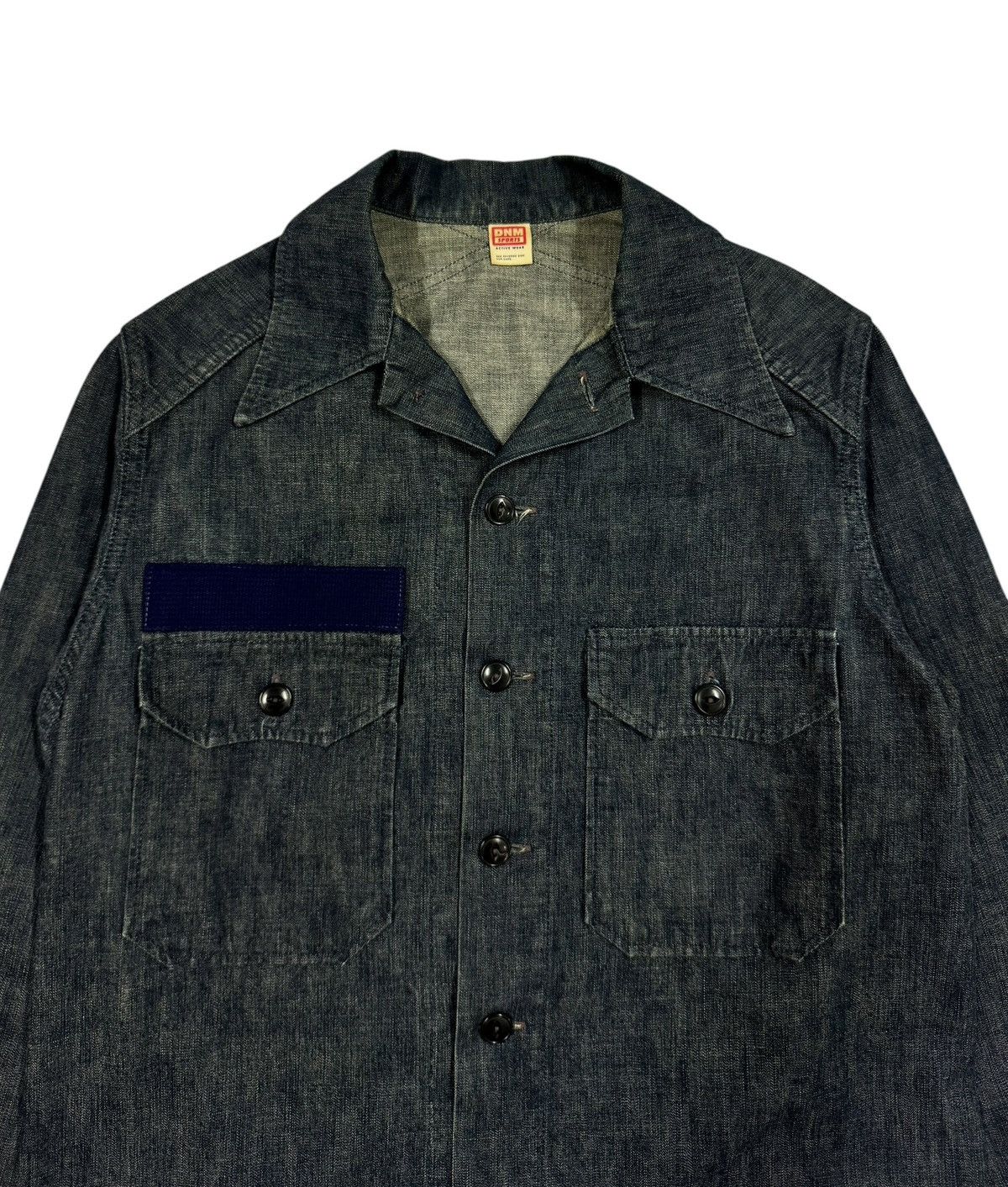 Denime × Japanese Brand × Toyo Enterprises Vtg🔥Denime Sport Active Wear Blue Dyed Jacket Jeans Size US S / EU 44-46 / 1 - 3 Thumbnail