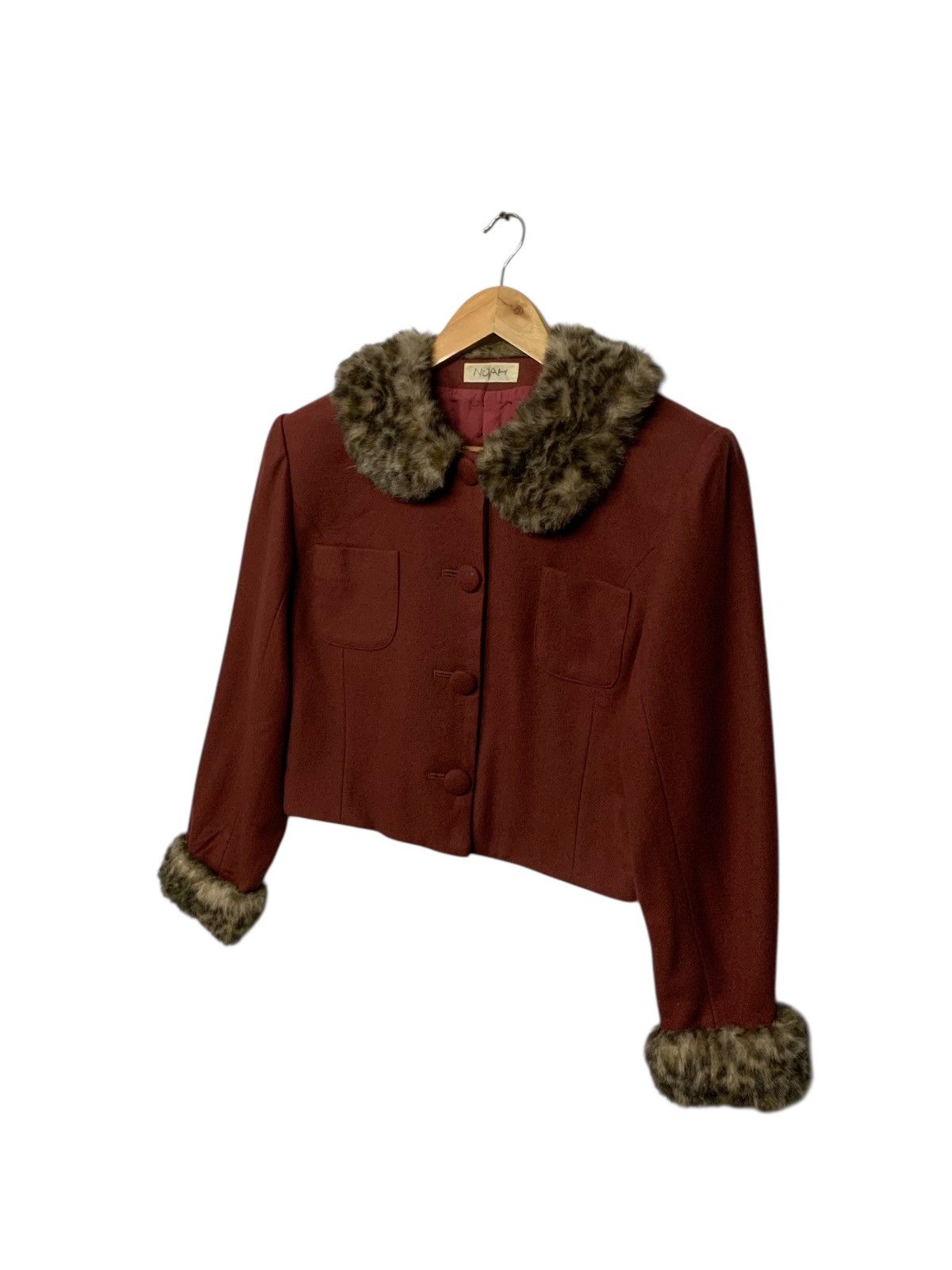 Noah Very Rare Noah Crop Top Fur Button Ups Jacket Size L / US 10 / IT 46 - 2 Thumbnail