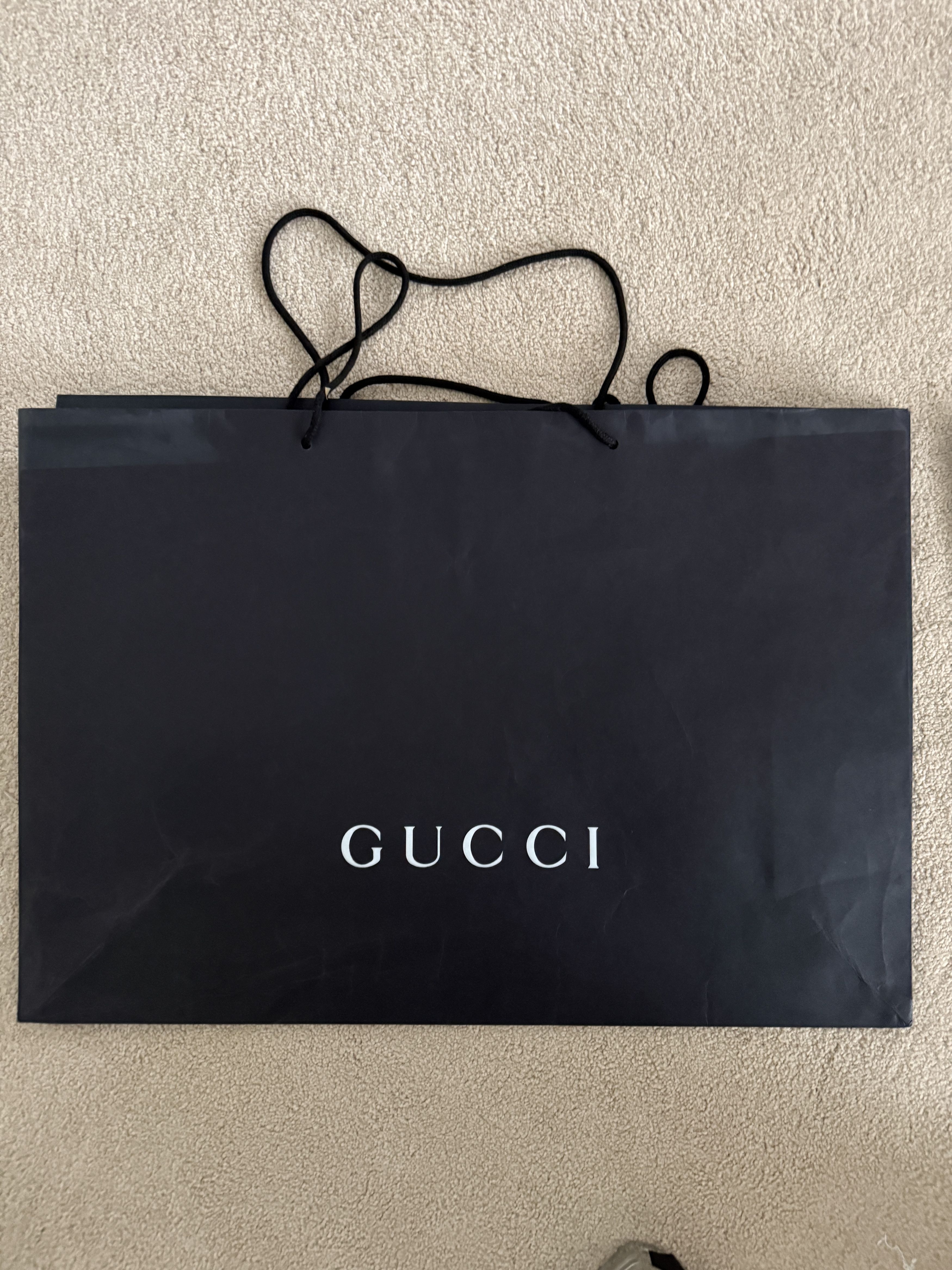 Gucci Gucci Black Gift Paper Shopping Bag - Large Size ONE SIZE - 3 Thumbnail