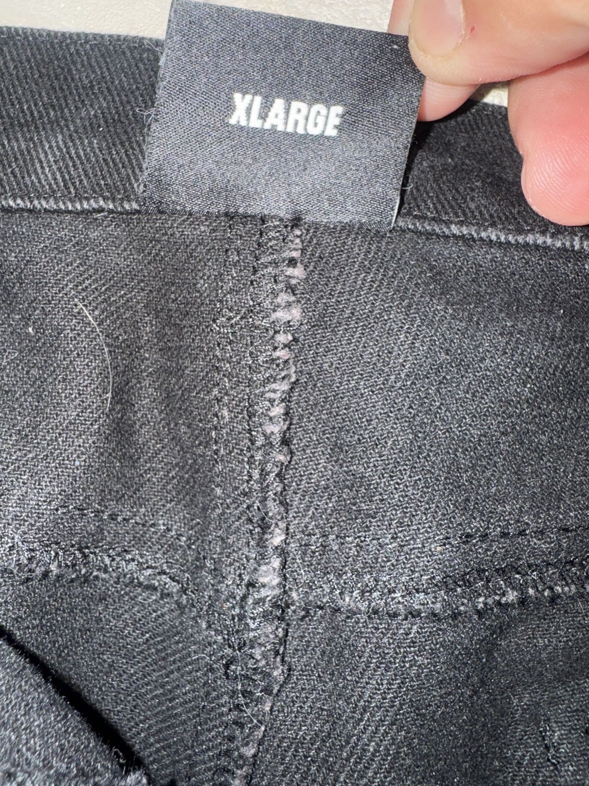 Revenge Embroidered Denim Jeans Black/White