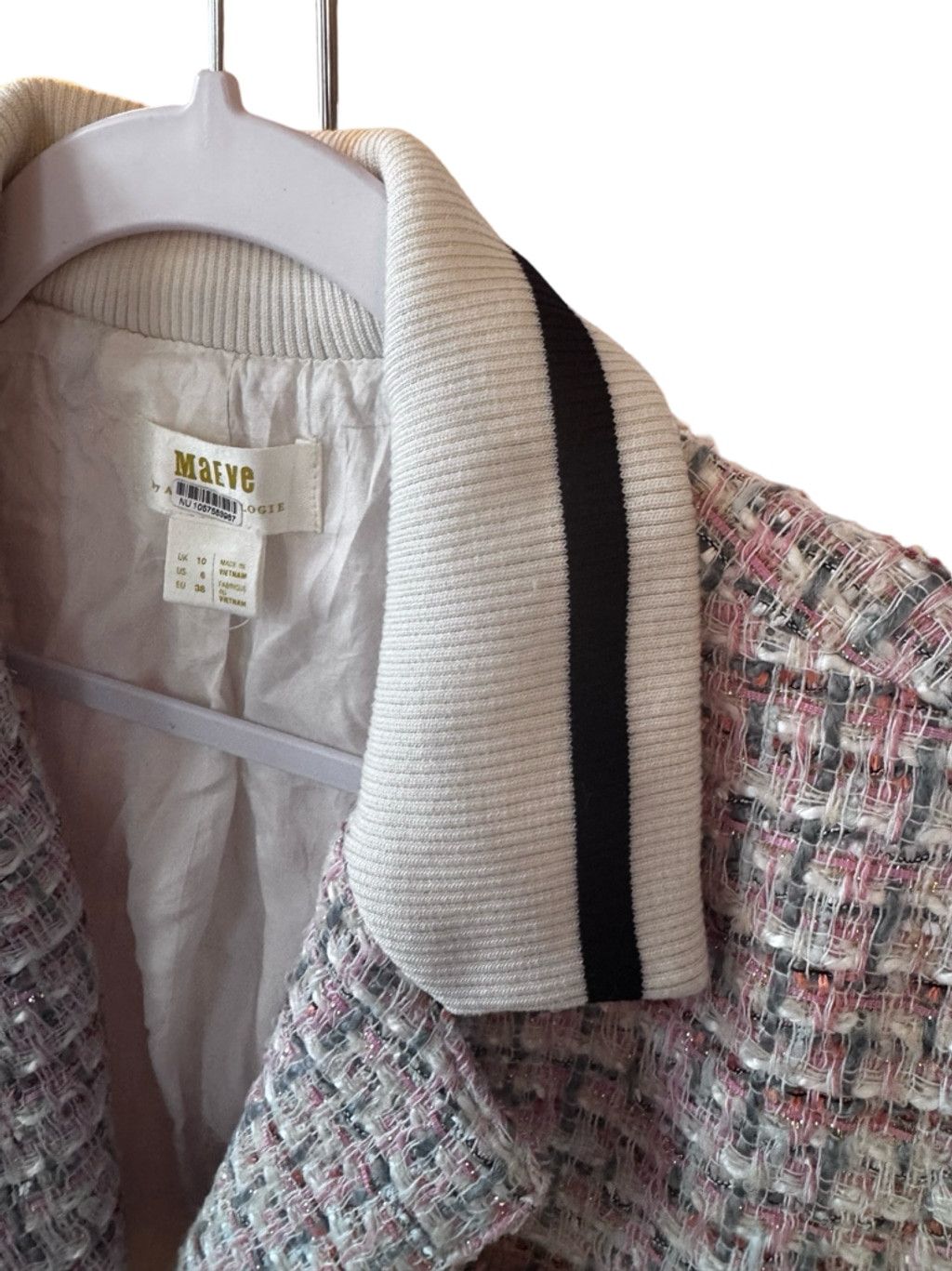 Anthropologie Maeve by Anthropologie Tweed Cropped Blazer - US Size 6 Size M / US 6-8 / IT 42-44 - 3 Thumbnail