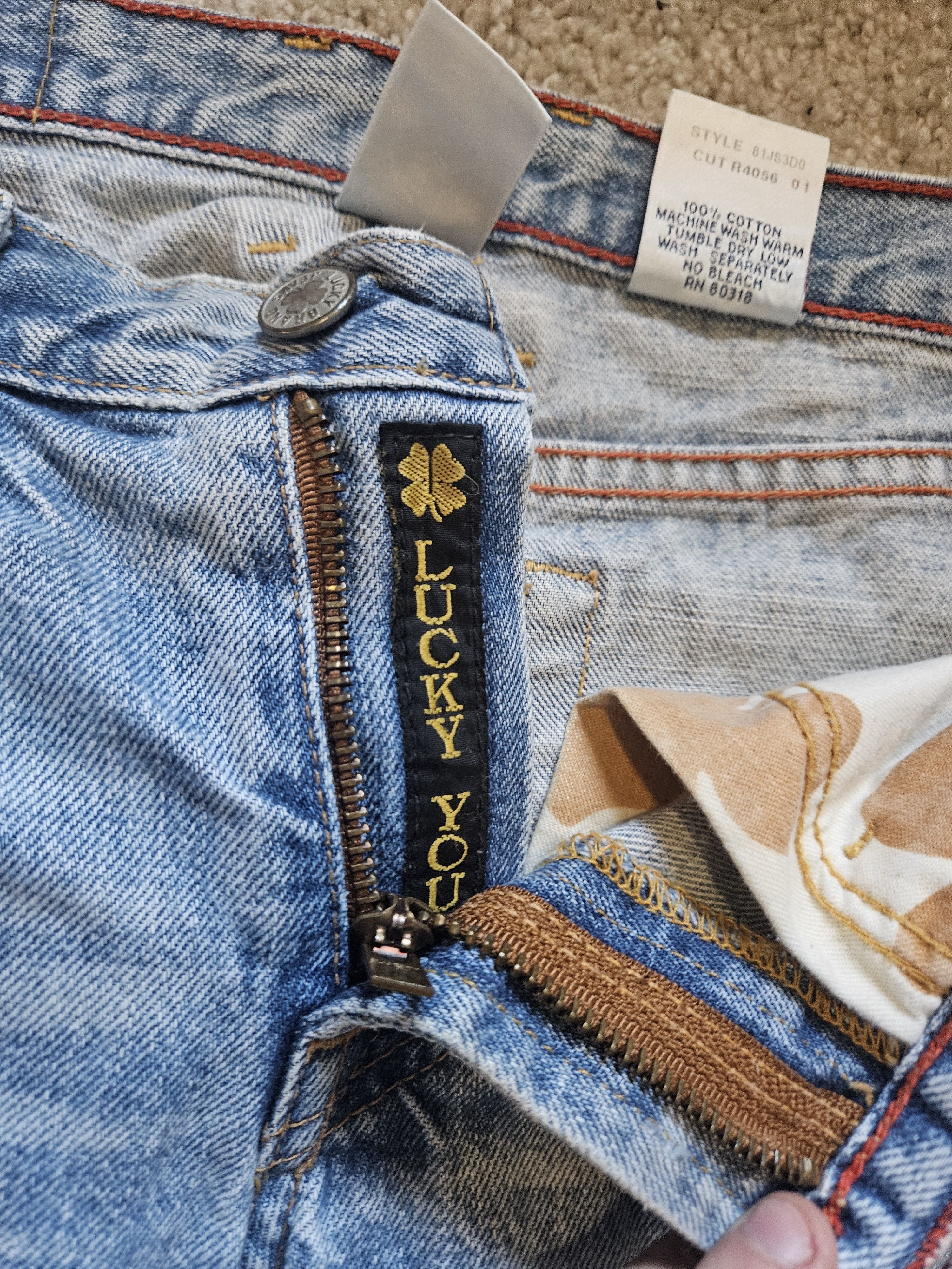 Lucky Brand Lucky Brand Vintage Distressed Thrashed Flared Denim Size US 28 / EU 44 - 10 Thumbnail