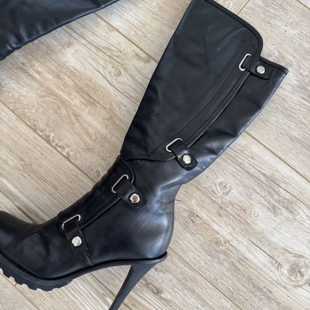 Casadei Casadei Leather Knee High Boots Size US 7 / IT 37 - 5 Thumbnail