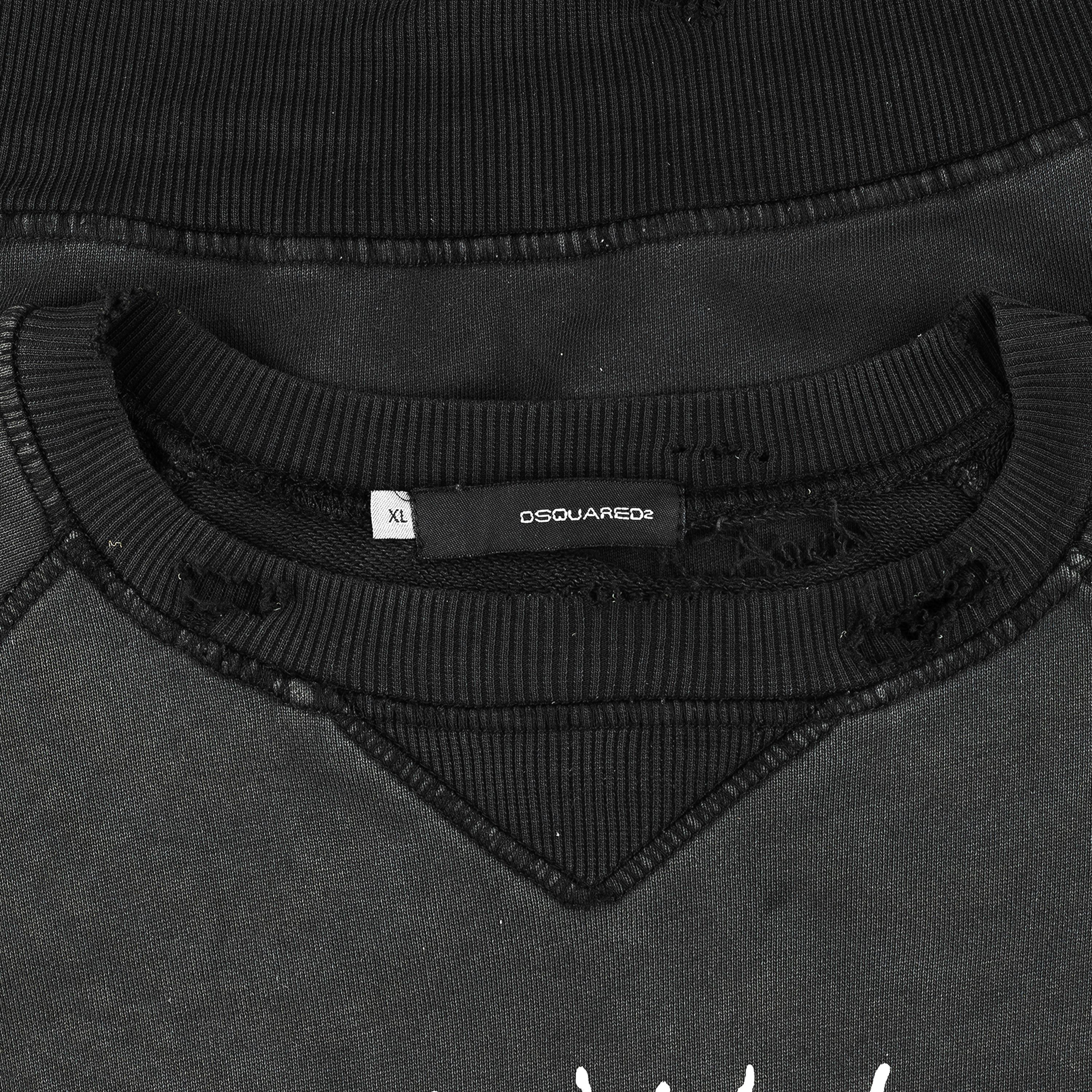 Dsquared2 DSQUARED2 “Jesus Is Life” Black Sweatshirt Top (XL) Size US XL / EU 56 / 4 - 6 Thumbnail