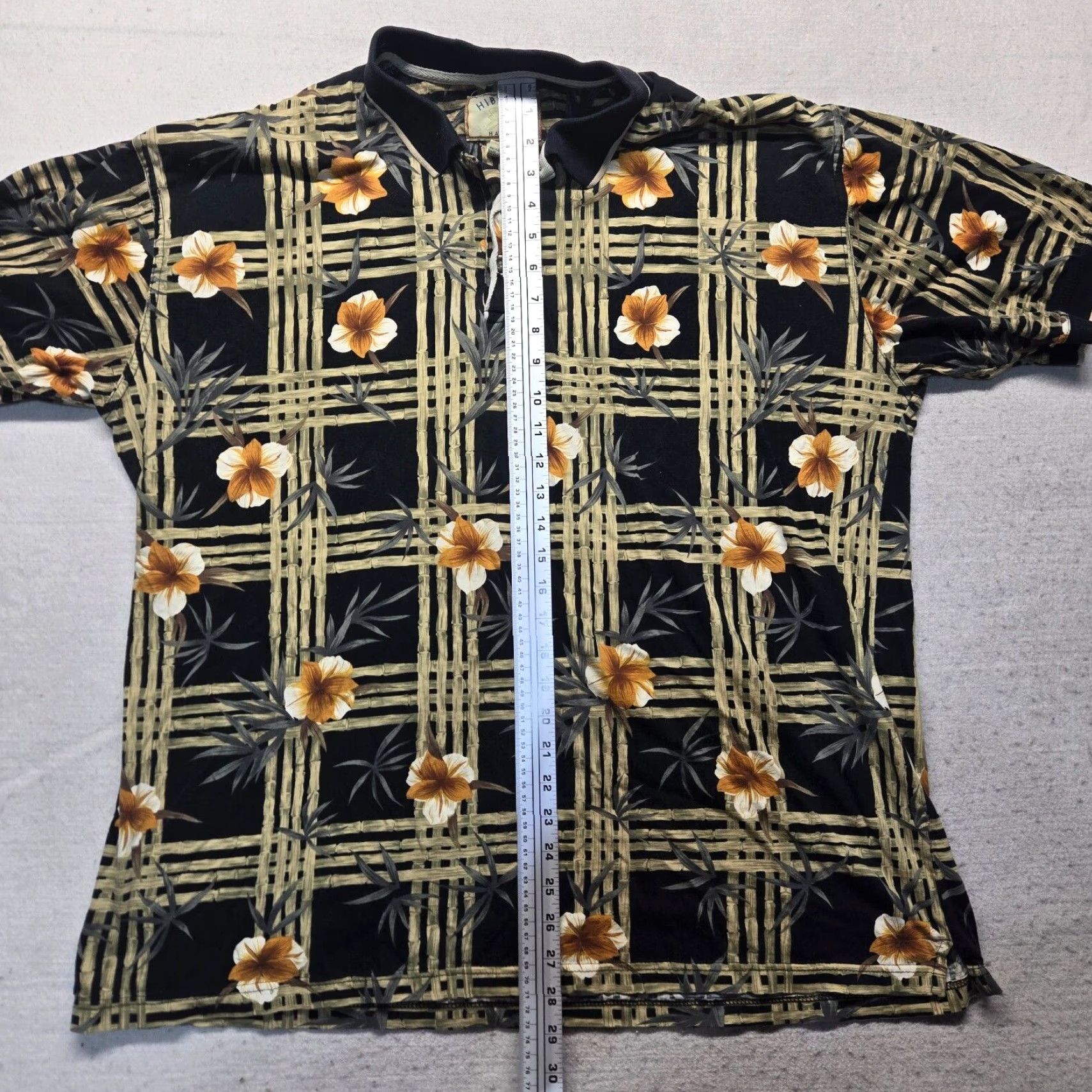 Vintage VINTAGE Hibiscus Hawaii Polo Shirt Short Sleeve Adult 2XL Brown Floral Men Polo 90s Mens Size US XXL / EU 58 / 5 - 6 Thumbnail