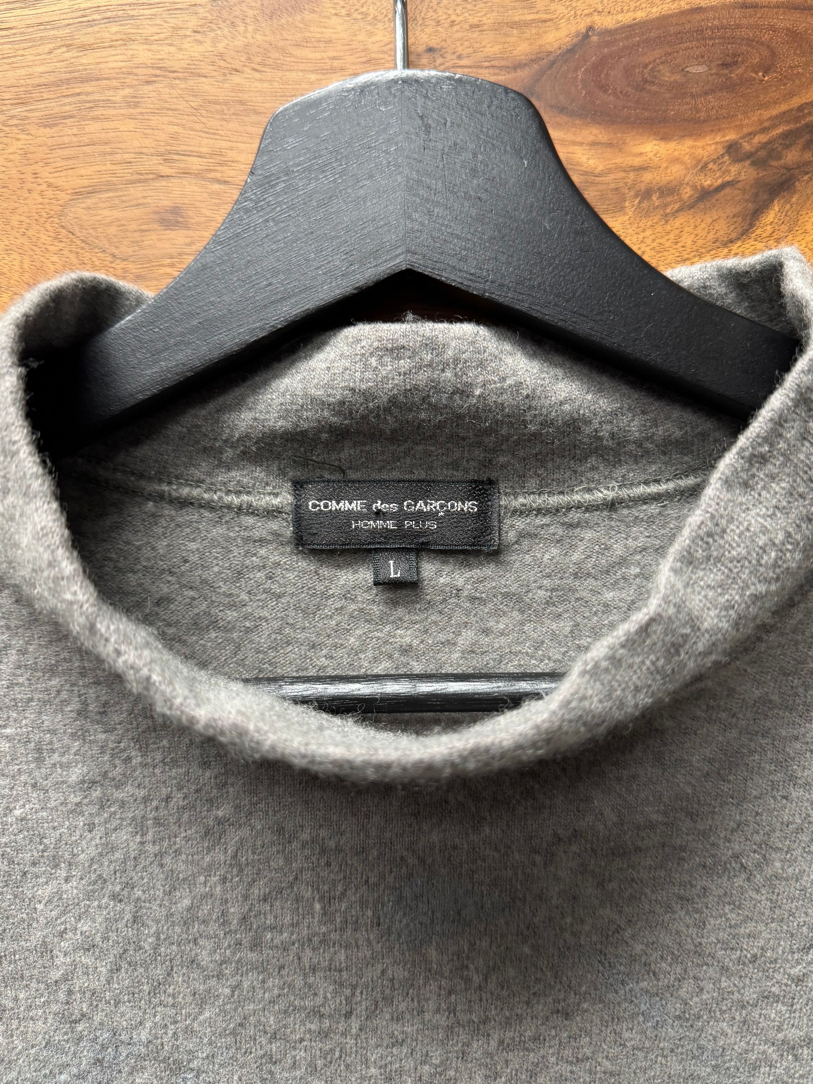Comme des Garcons Vintage Comme Des Garçons Homme Wool Mock Neck Sweater Size US L / EU 52-54 / 3 - 3 Thumbnail