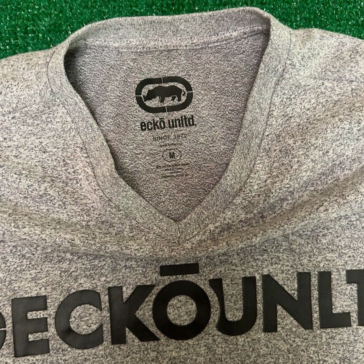 Ecko Unltd. VINTAGE Ecko Unltd Classic Logo V Neck Shirt Mens M Gray Hip Hop Grunge Skater 90s Y2k Mens Size US M / EU 48-50 / 2 - 2 Thumbnail
