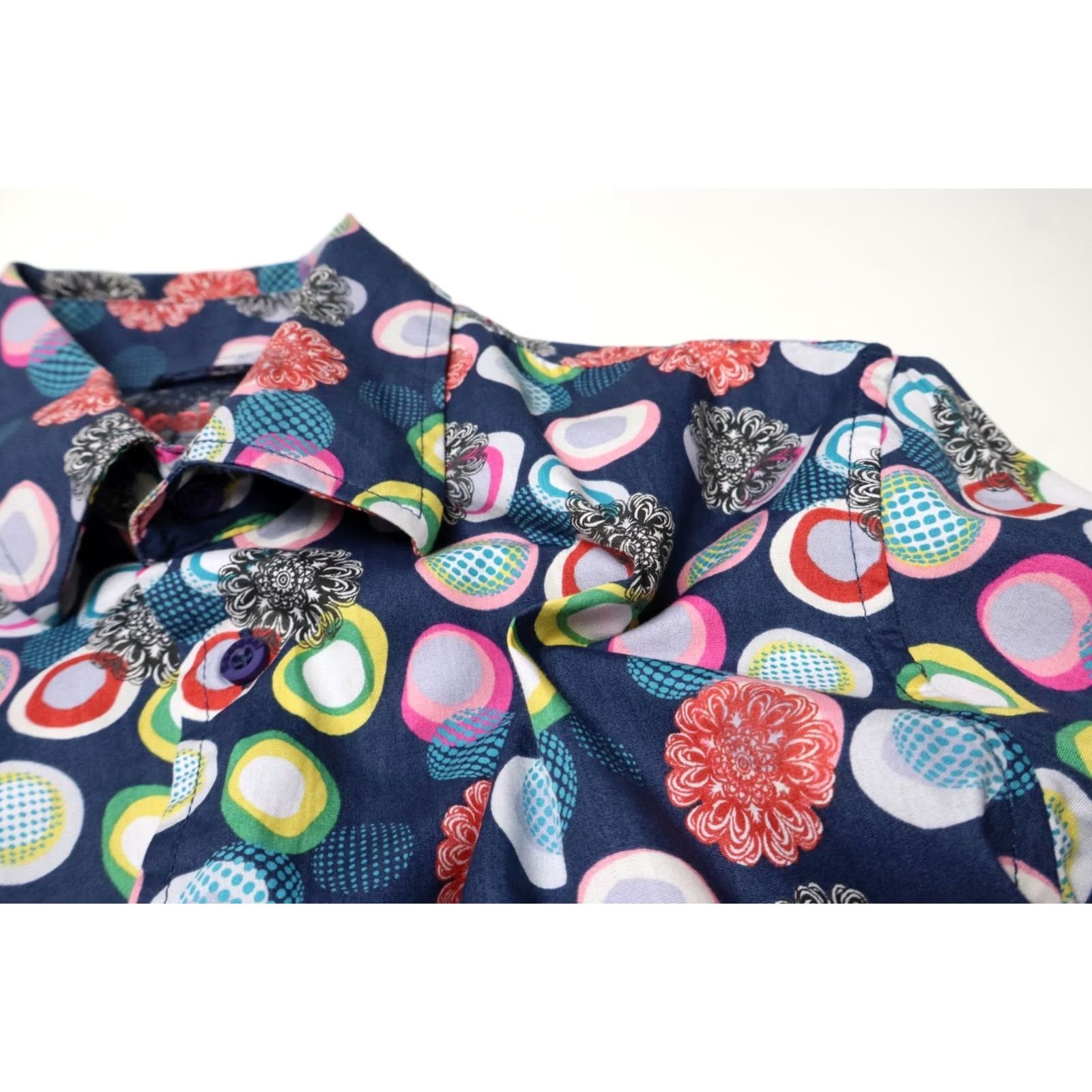 Desigual DESIGUAL Regular Fit Shirt Men's SMALL Multicolor Long Sleeve Collared Button-Up Size US S / EU 44-46 / 1 - 6 Thumbnail