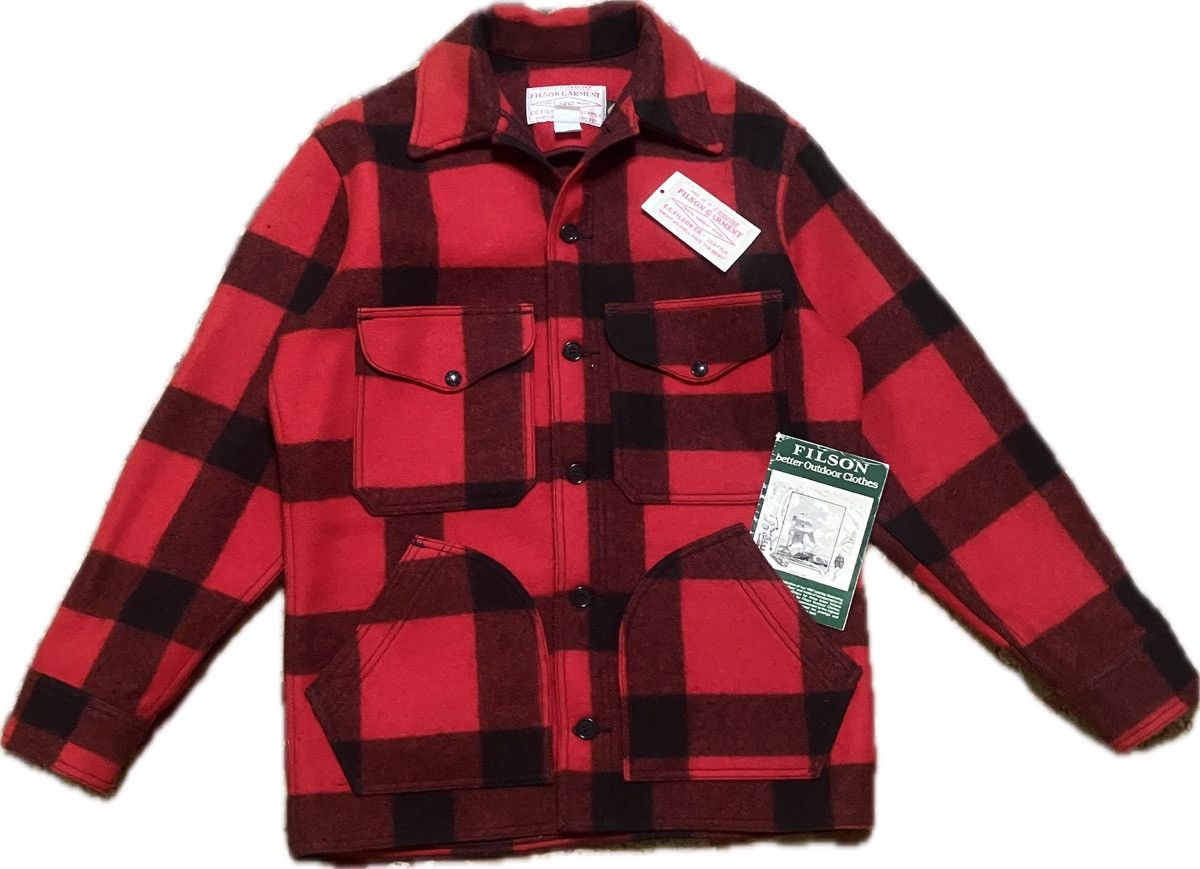 Filson × Vintage NWT 80’s Filson Mackinaw Cruiser Style 85 Red Jacket Size US M / EU 48-50 / 2 - 2 Thumbnail