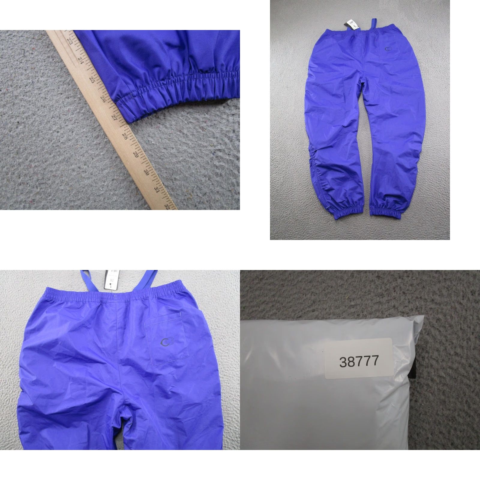 Reebok Reebok Jogger Pants Women's 2XL Plus Size Ruched-Leg Pull-On Woven New Purple Polyester Size 40" / US 18 - 9 Thumbnail