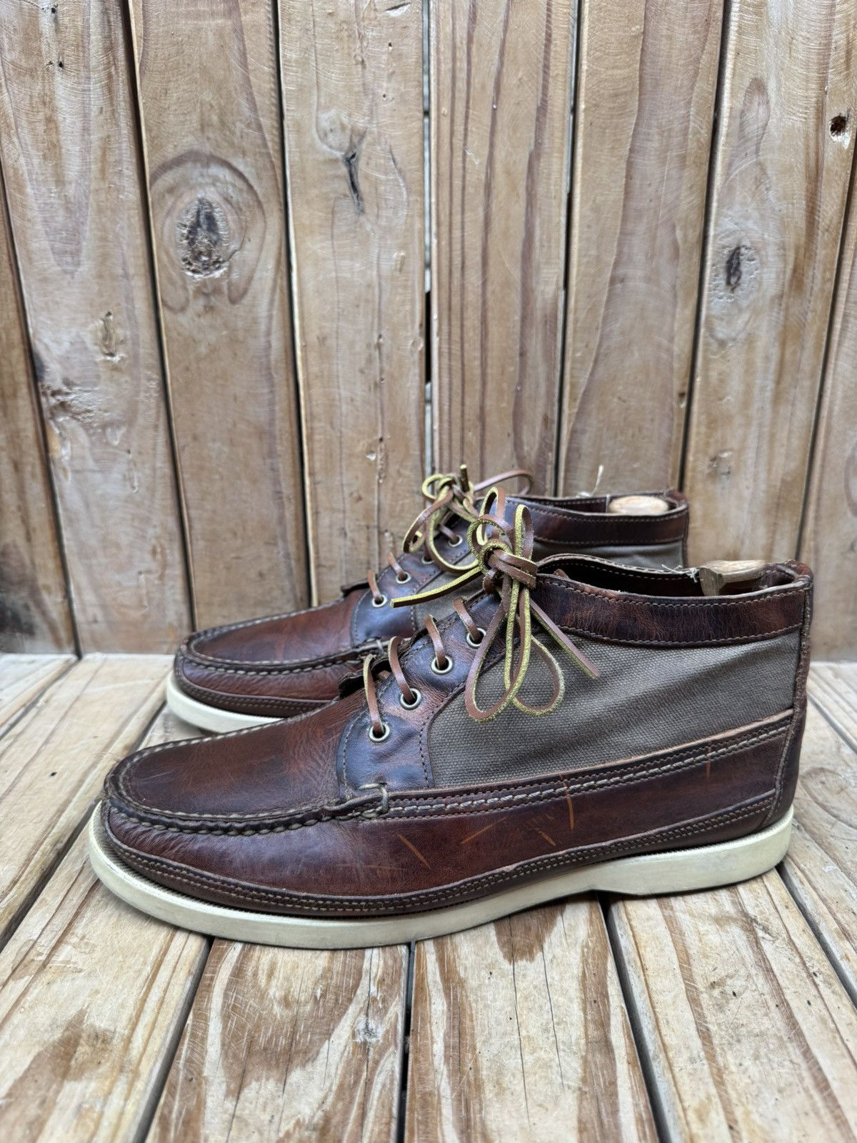 Red Wing Red Wing 9190 waxed Canvas leather chukka boots US 9 E UK 8 Size US 9 / EU 42 - 6 Thumbnail
