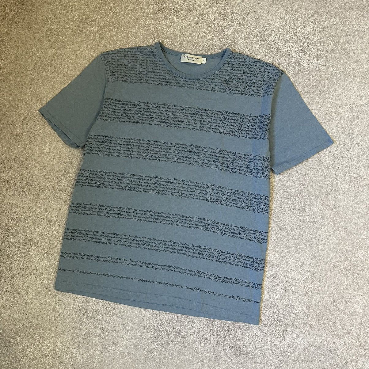 Yves Saint Laurent Yves Saint Laurent vintage multilogo monogram T-shirt YSL Size US L / EU 52-54 / 3 - 2 Thumbnail