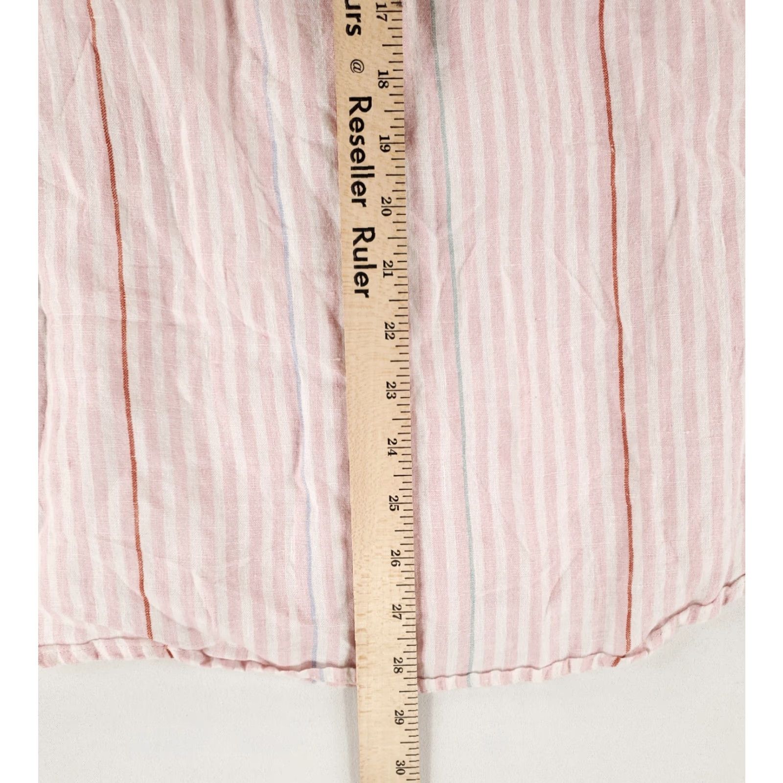 J.Crew J Crew Shirt Linen Baird McNutt Button Down Pink White Slim Striped Mens L Size US L / EU 52-54 / 3 - 5 Thumbnail