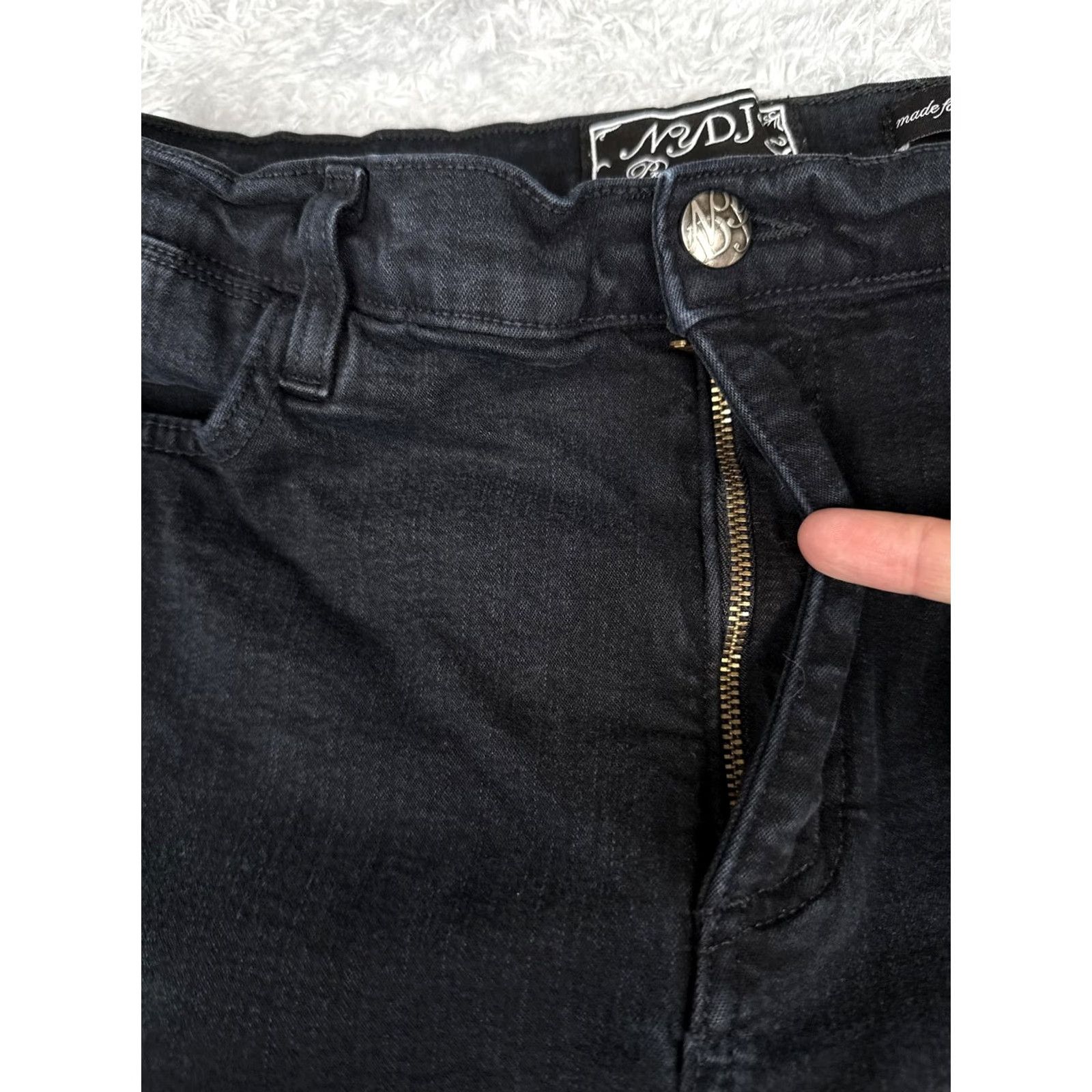 NYDJ NYDJ Jeans Womens 12 Bootcut Black Dark Wash High Rise Stretch Rhinestone 32x32 Denim Cotton Blend Spandex 5-Pocket Design Regular Womens Mens? Size 34" / US 12 / IT 48 - 5 Thumbnail