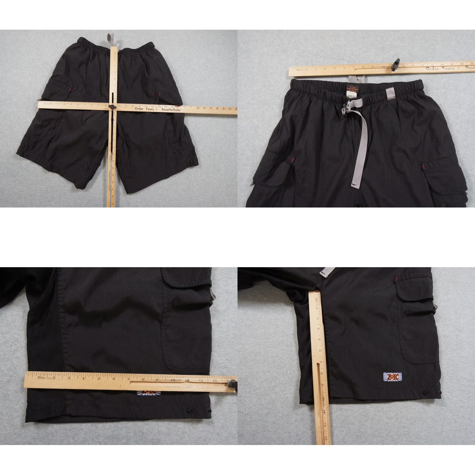 Vintage VINTAGE Zoic Shorts Mens Large Black Cargo Pockets Cycling Padded Lined Belted Size US 33 - 8 Thumbnail