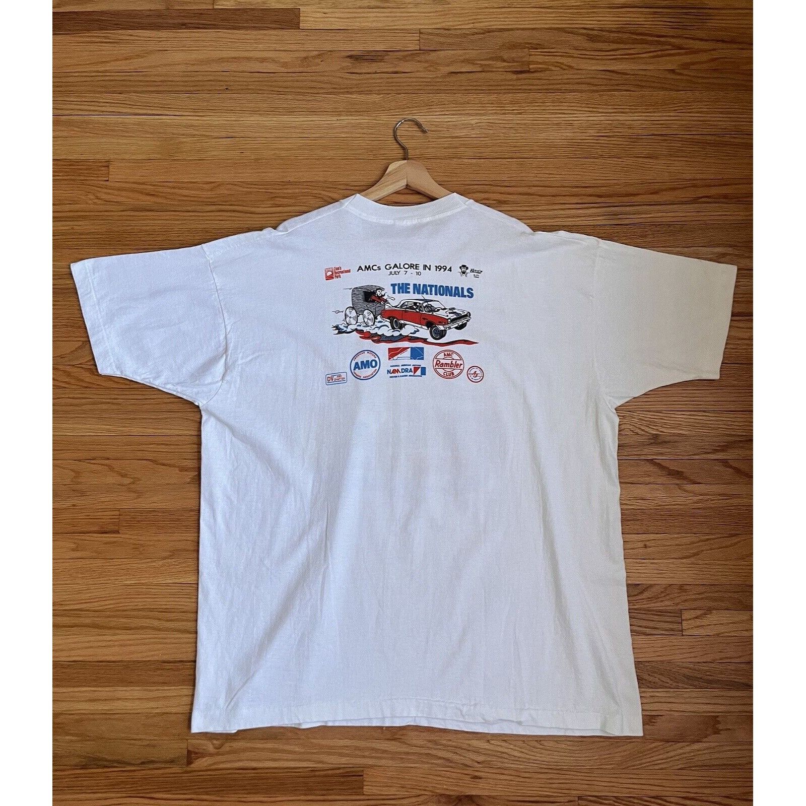 Vintage VINTAGE AMERICAN MUSCLE CAR MEET SINGLE STITCH T SHIRT 90S Size US XXL / EU 58 / 5 - 5 Thumbnail