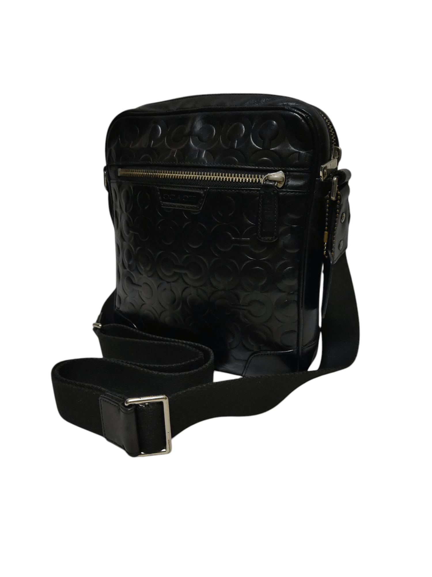Coach Coach Bleecker OP Art Embossed Leather Large Flight Bag Size ONE SIZE - 2 Thumbnail