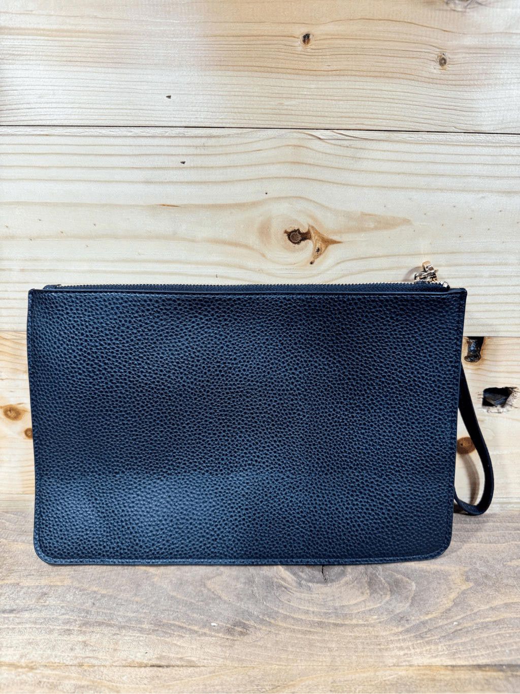Designer Anne Klein Women's Black Leather Wristlet Clutch Bag Casual Size ONE SIZE - 2 Thumbnail