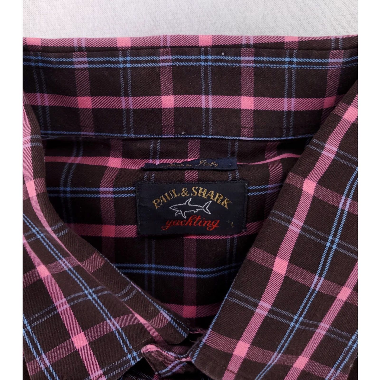 Paul & Shark Paul & Shark Yachting Button-Down Shirt Long Sleeve Plaid Mens L Multicolor Button-Up Sleeve Patch Note: Broken Button (Replacement Buttons Sewn On) Size US L / EU 52-54 / 3 - 4 Thumbnail