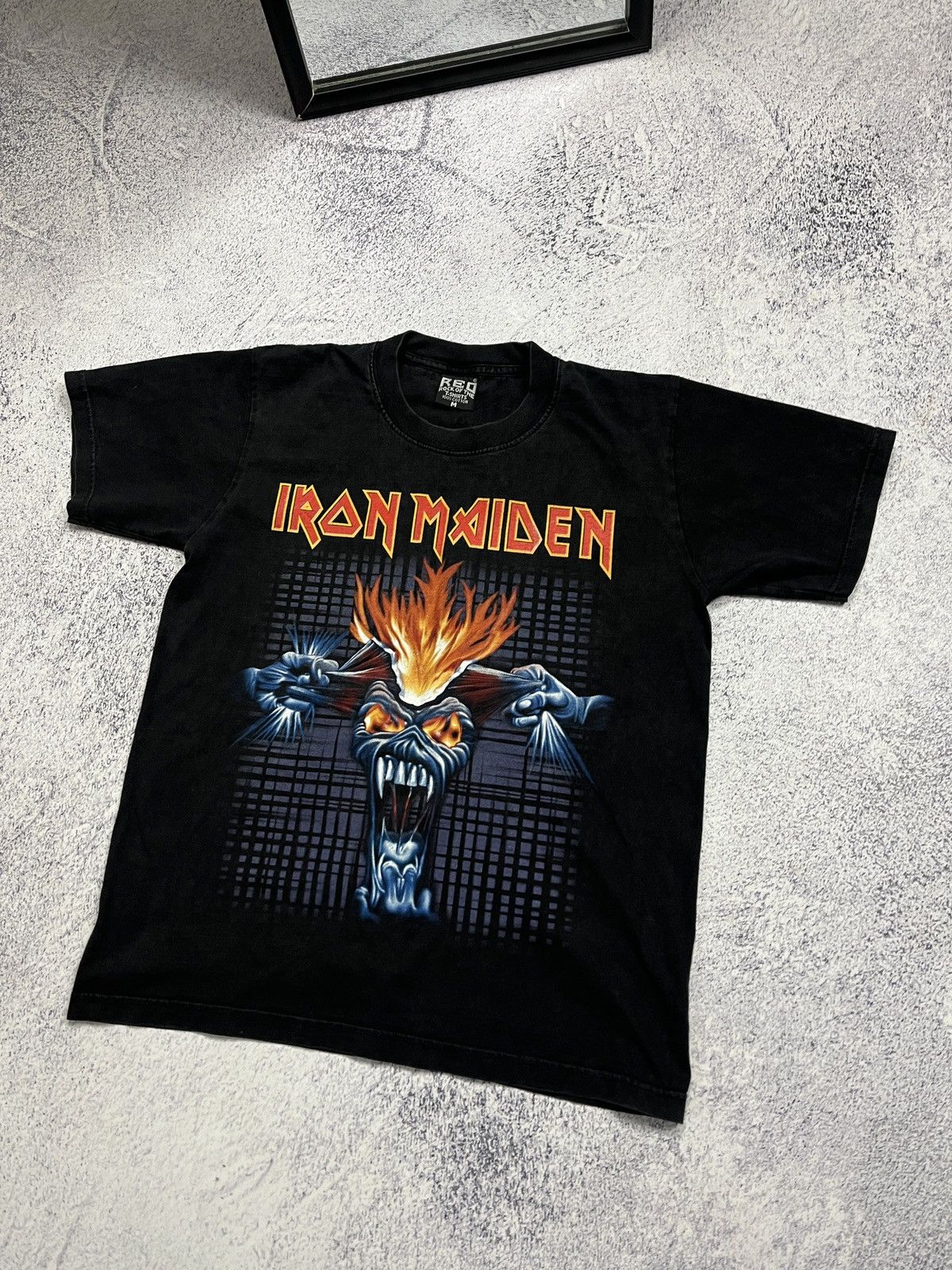 Band Tees × Iron Maiden Crazy Iron Maiden Overprint Double Sided Rock T Shirt Y2k Size US M / EU 48-50 / 2 - 3 Thumbnail