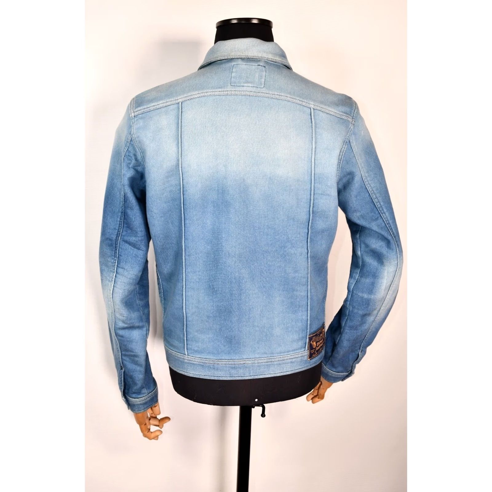 Diesel Diesel Juzicon Denim Jogg Sweat Distressed Men's Jacket Blue M Size US M / EU 48-50 / 2 - 2 Thumbnail