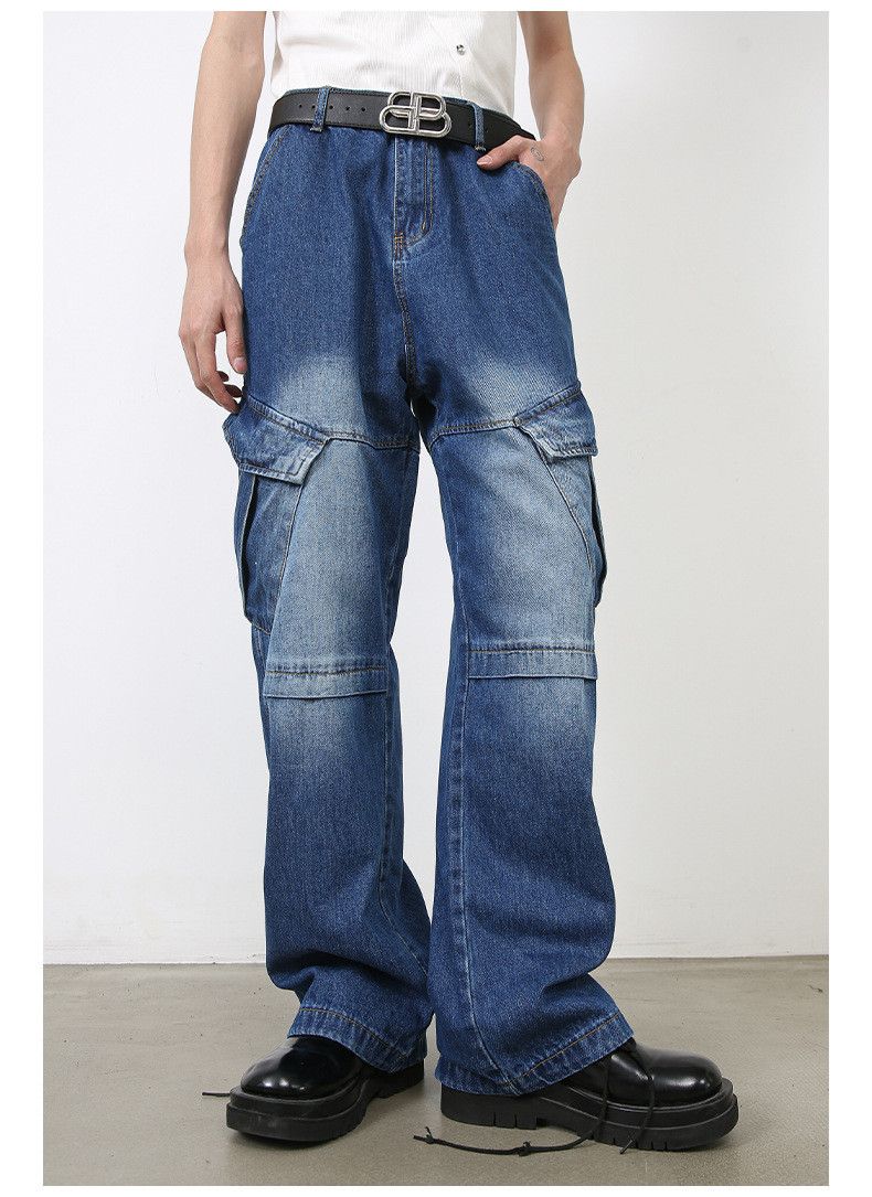 Japanese Brand × Jean American loose straight hiphop street pocket cargo jeans Size US 32 / EU 48 - 2 Thumbnail