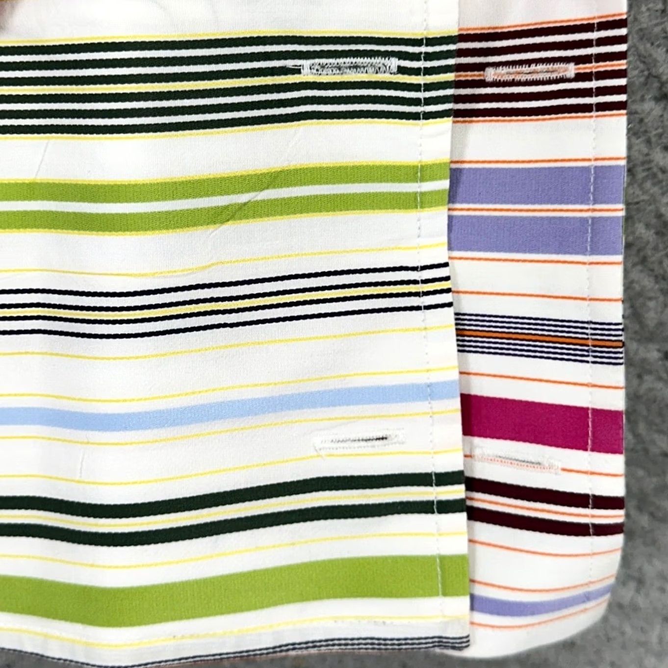 Ted Baker Ted Baker London Men Button Up Dress Shirt Multicolor Stripe French Cuff 100% Cotton XL Regular Size Mens Shirt Size 46R - 6 Thumbnail