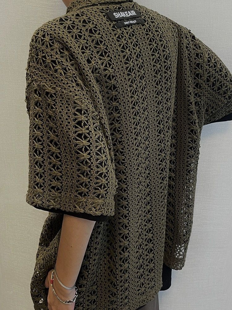 Japanese Brand × Vintage Retro fashion hollow out crochet button up shirt Size US XXL / EU 58 / 5 - 4 Thumbnail