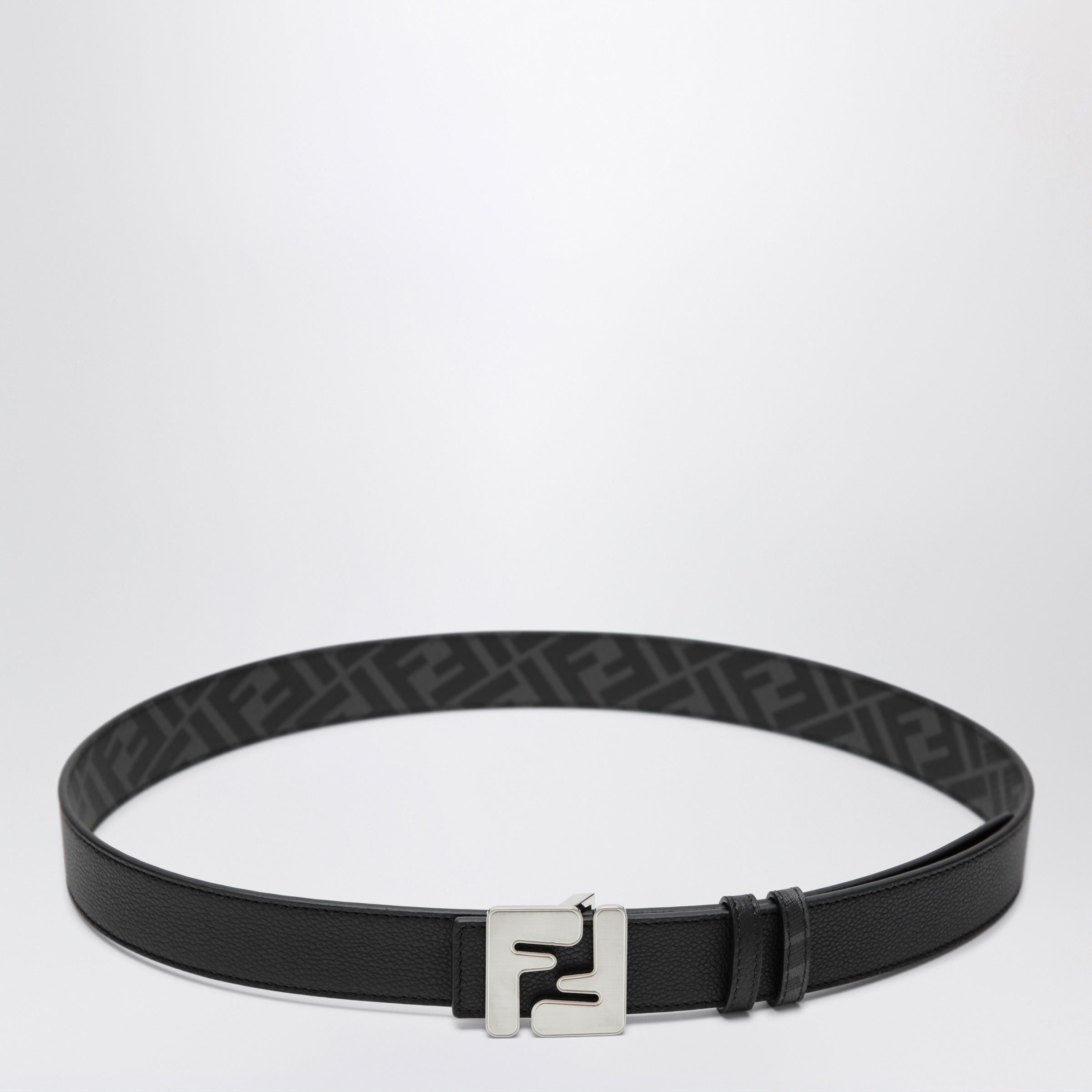 Fendi Fendi Reversible Squared Ff Belt In Black Leather Size ONE SIZE - 1 Preview