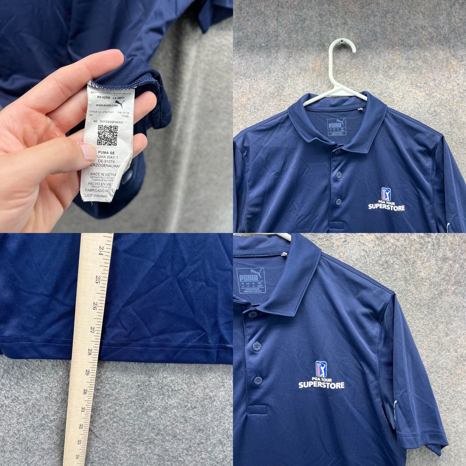 Puma Puma Polo Shirt Men Small Blue Navy Embroidered PGA Tour Golf Activewear Casual Shirt Mens Polo Shirt Size US S / EU 44-46 / 1 - 8 Thumbnail