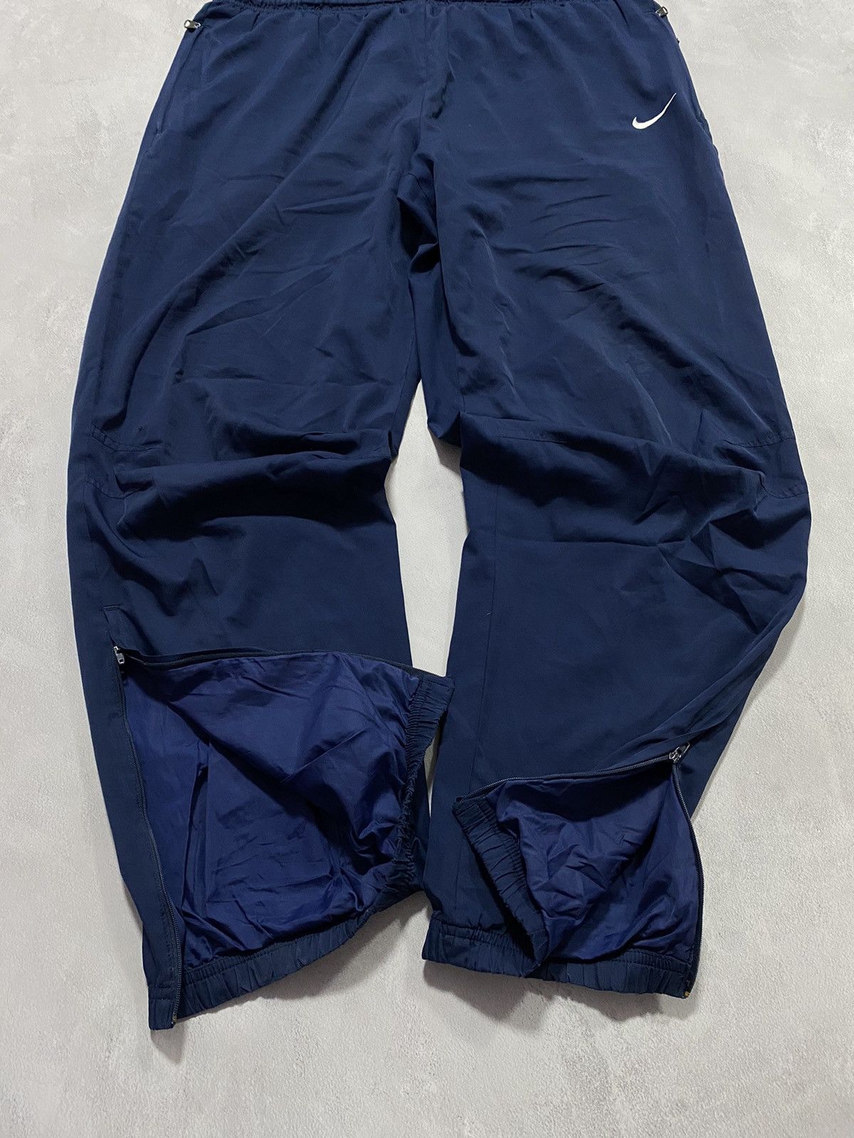 Nike × Vintage Vintage Track Pants Nike Darkblue Swoosh Baggy Size US 36 / EU 52 - 5 Thumbnail