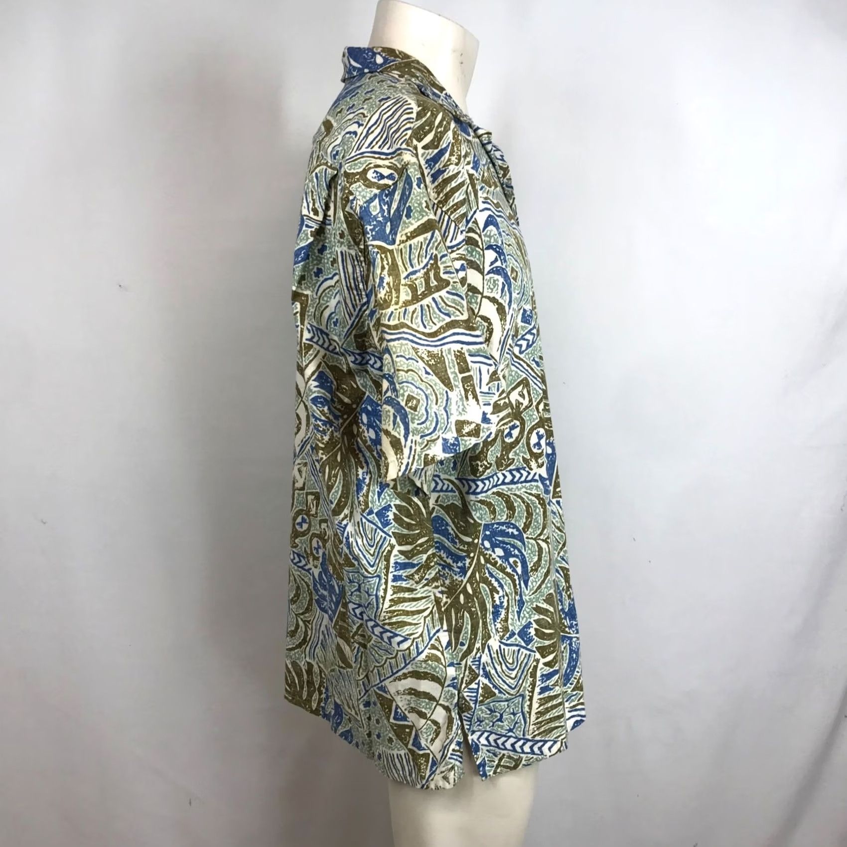 Vivobarefoot GO BAREFOOT MEN'S XL GREEN/BROWN SHORT SLEEVE BUTTON COLLARED HAWAIIAN SHIRT Size US XL / EU 56 / 4 - 4 Thumbnail