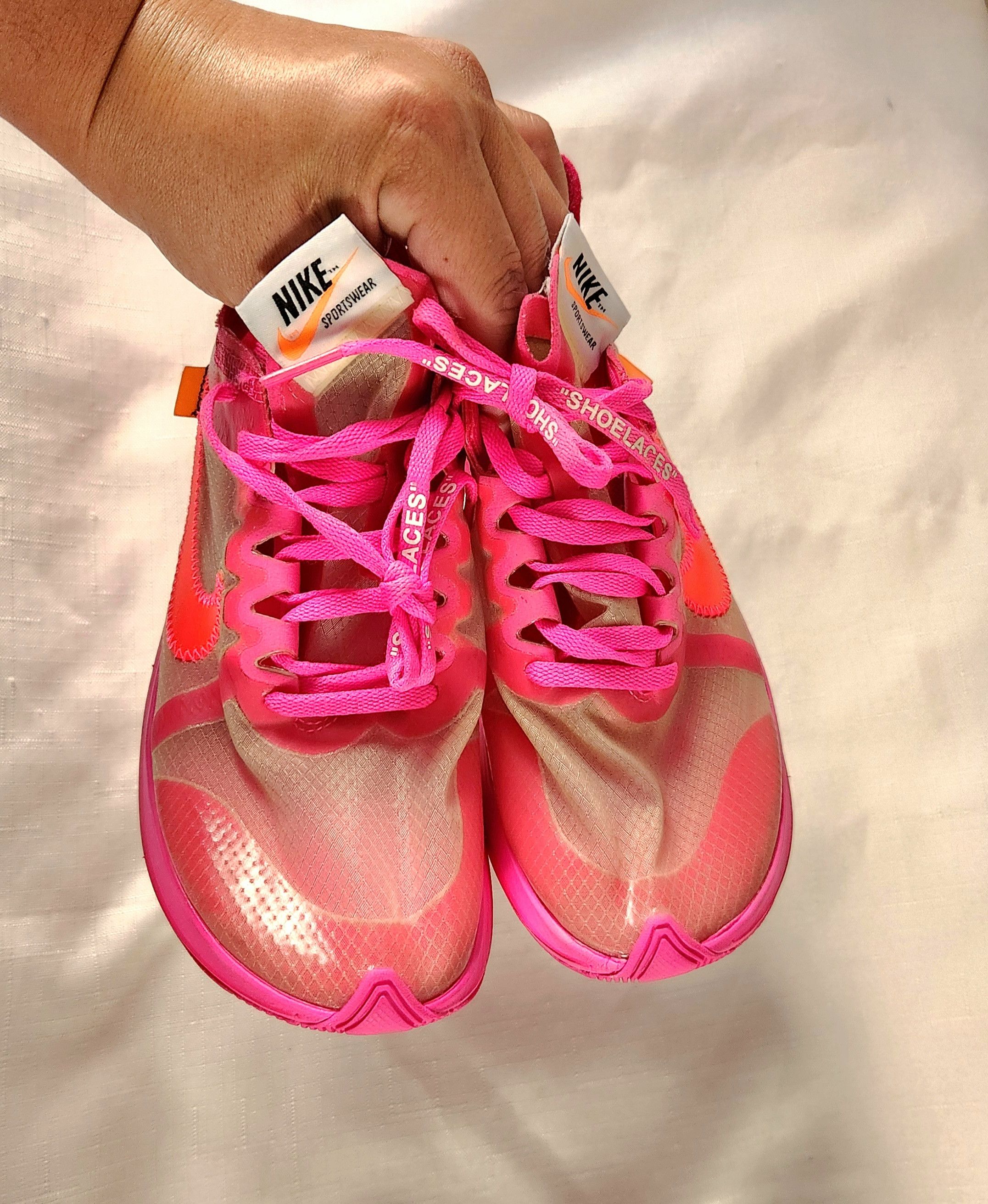 Nike × Off-White Nike Zoom Fly SP x OFF-WHITE ‘Pink’ AJ4588-600 Men’s Size 5 Size US 5 / EU 37 - 7 Thumbnail