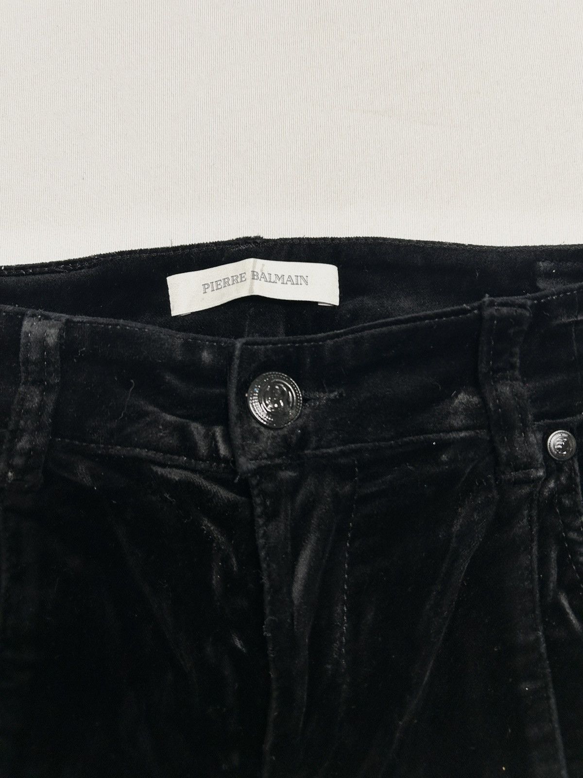 Balmain FW2011 Crushed Velvet Biker Pants Size US 27 - 4 Thumbnail