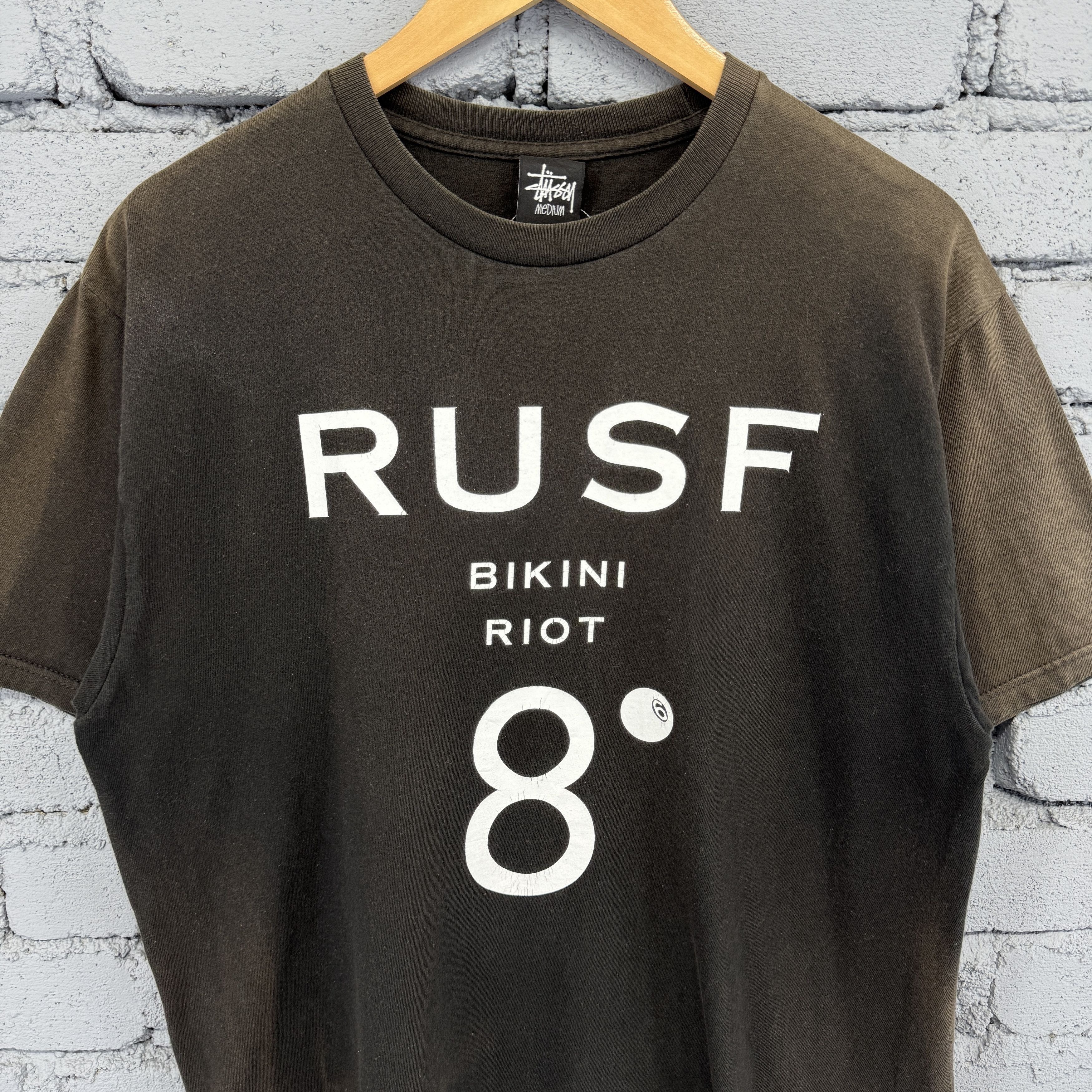 Stussy Vintage 90s Stussy Ruft 8 Bikini Riot Sunfaded Tshirt Size US M / EU 48-50 / 2 - 3 Thumbnail