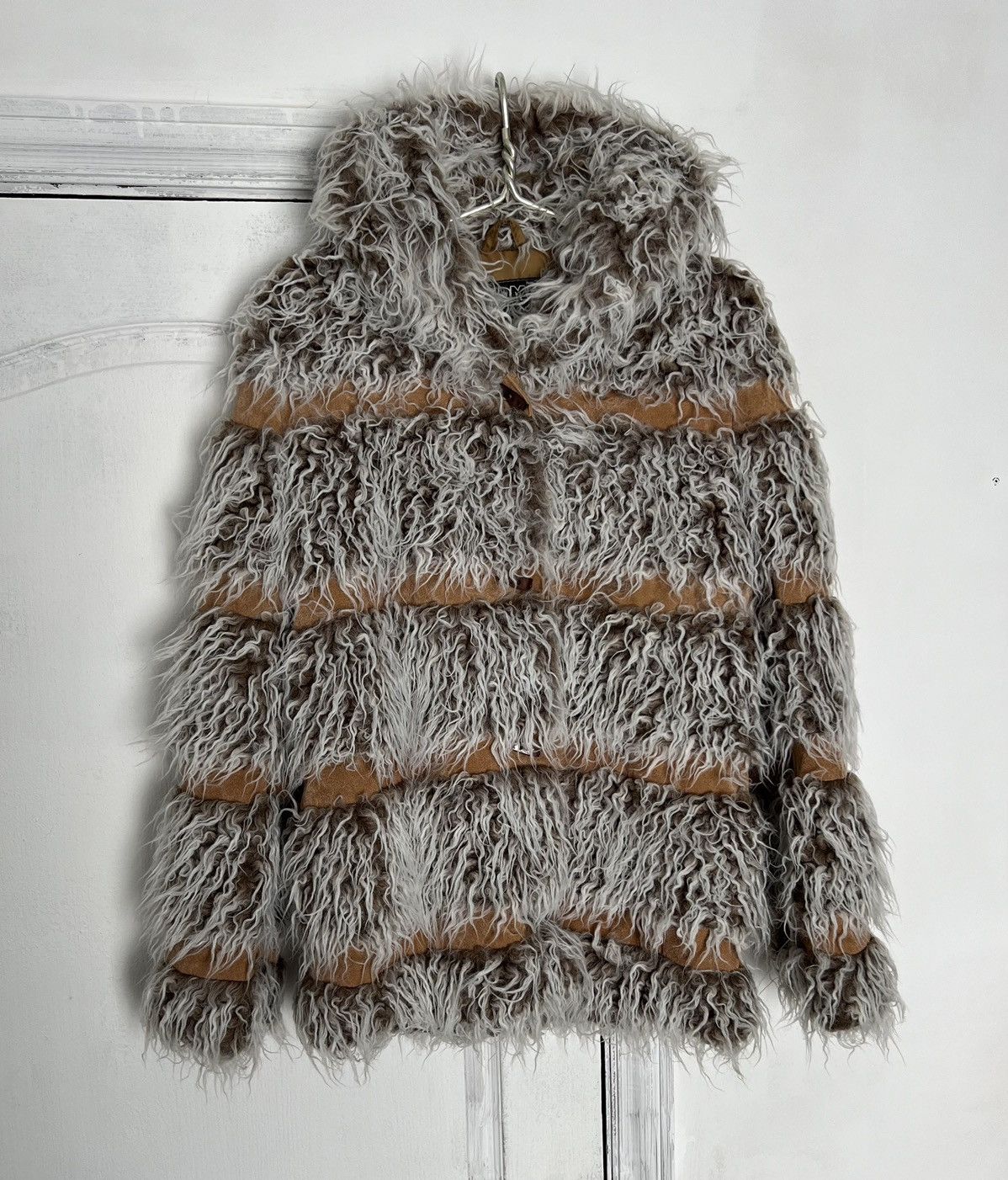 image of 20471120 x If Six Was Nine Vintage Japanese Fuzzy Fur Coat in Grey, Men's (Size Small)