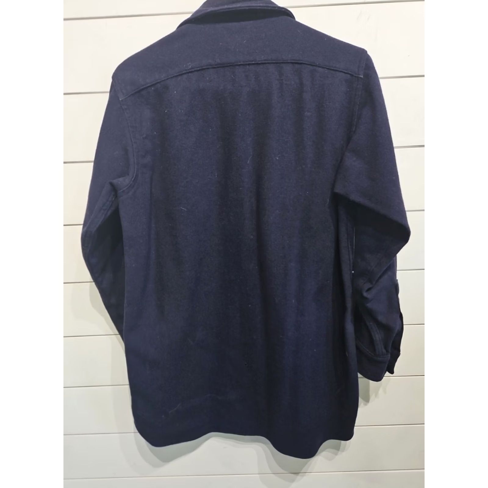 Vintage VINTAGE Woolrich Wool 100% Wool Field Mills Navy Blue Button Up Shirt Mens 15 RARE Size US M / EU 48-50 / 2 - 6 Thumbnail