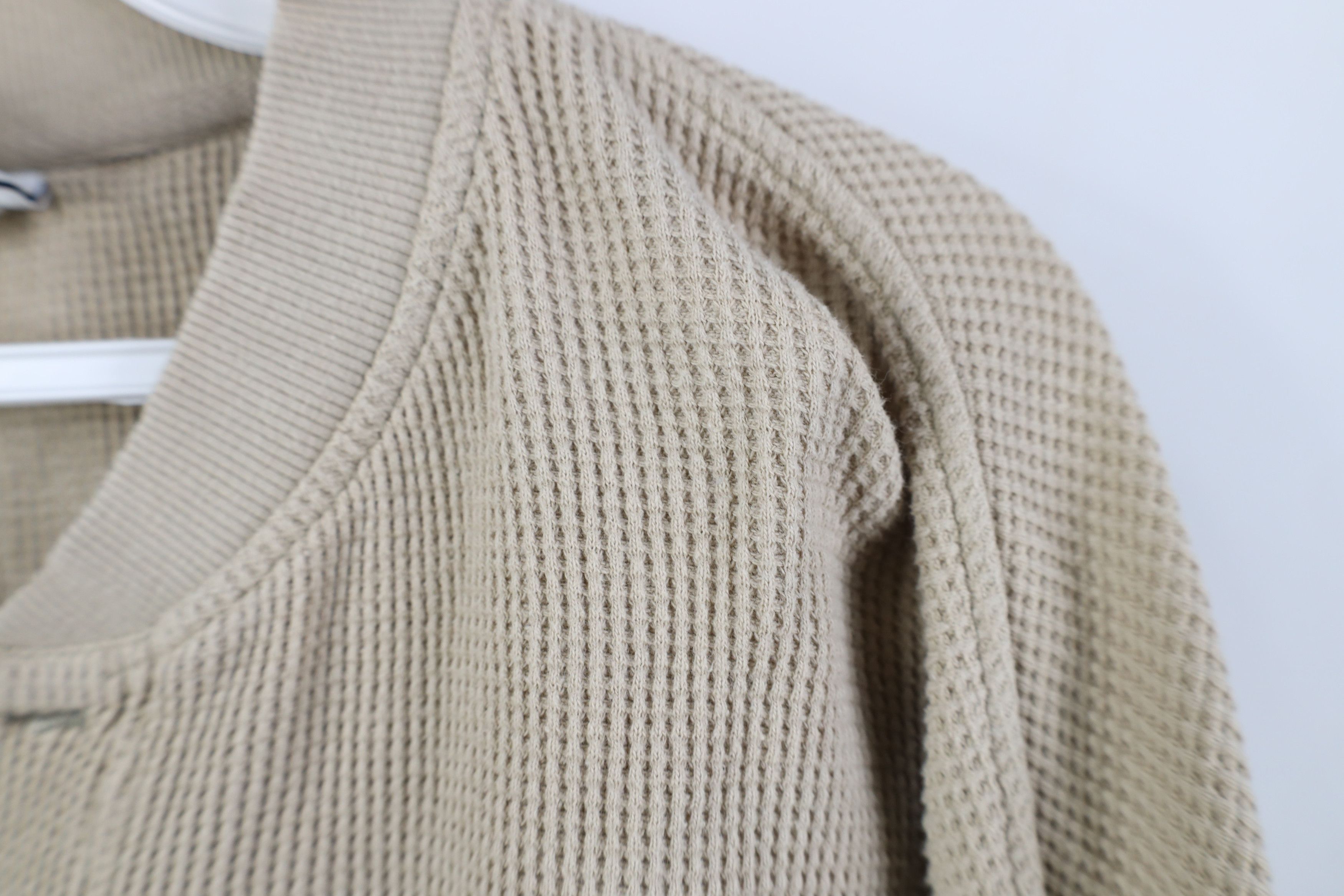 Cabelas Vintage 90s Cabelas Waffle Knit Long Sleeve Henley T-Shirt Size US XL / EU 56 / 4 - 7 Thumbnail