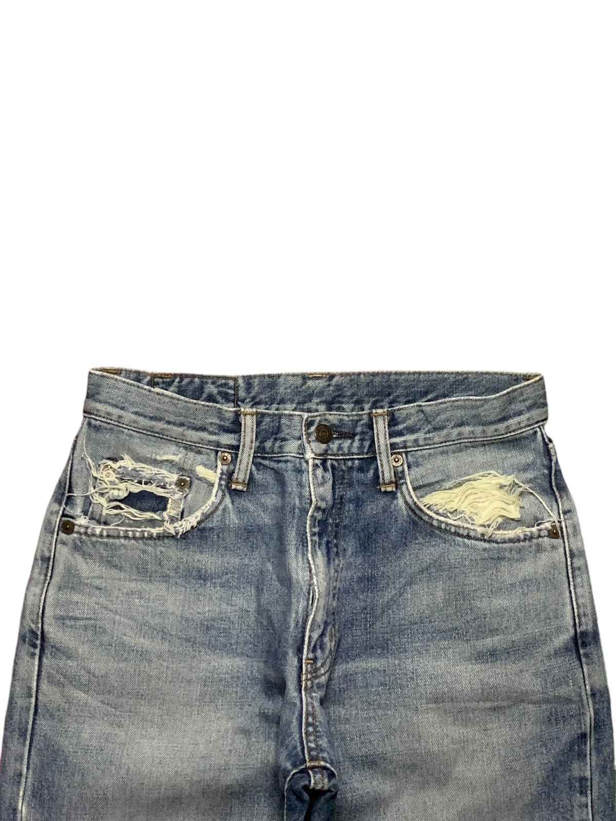 Edwin × Japanese Brand SALES🔥Vintage Edwin Faded Blue Wash Distress Baggy Jeans Size US 29 - 4 Thumbnail