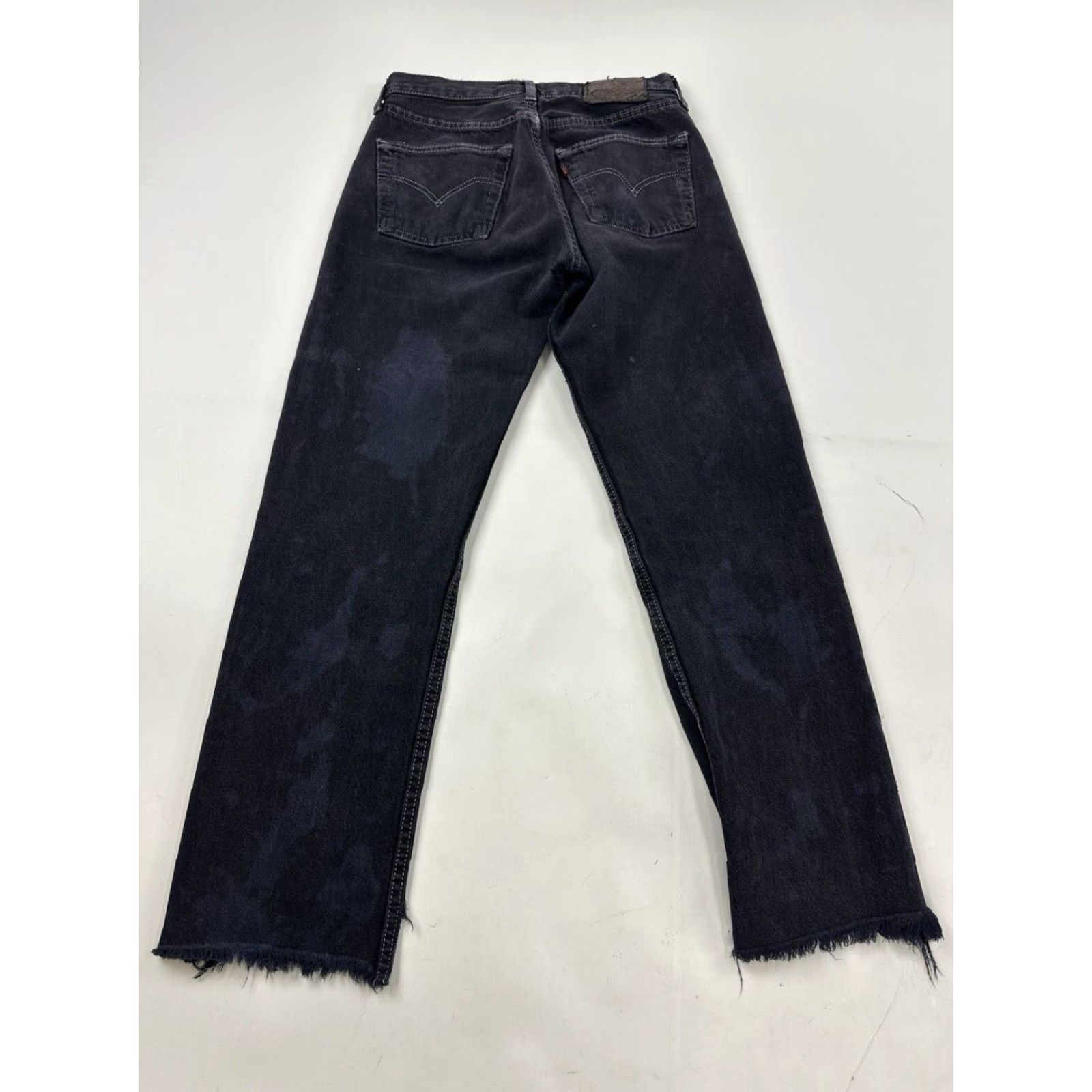 Levi's VINTAGE Levi's 501 Jeans 27x27 Black Distressed 80s 90s Mens Size US 27 - 2 Thumbnail