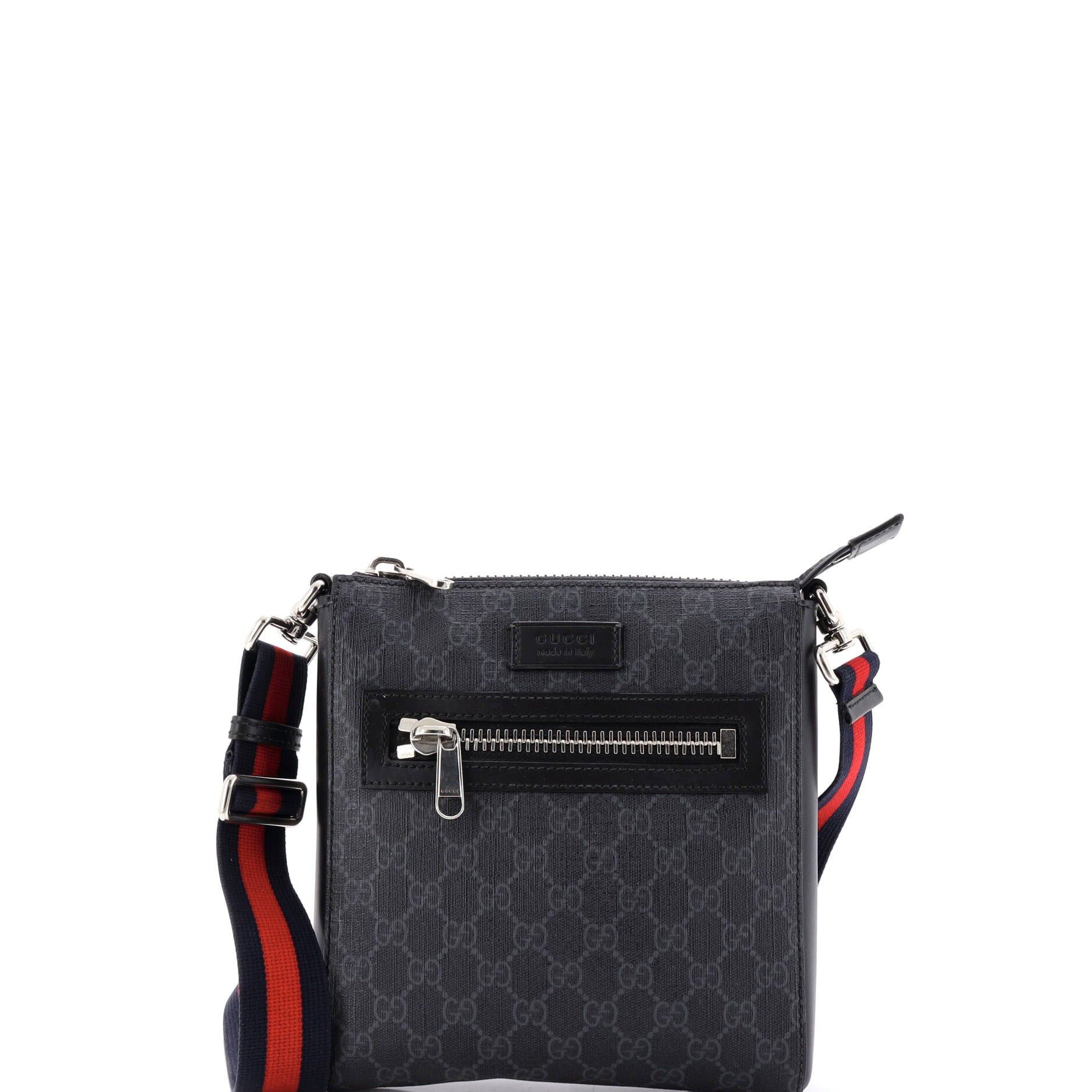Gucci Web Strap Front Zip Messenger Bag Size ONE SIZE - 1 Thumbnail