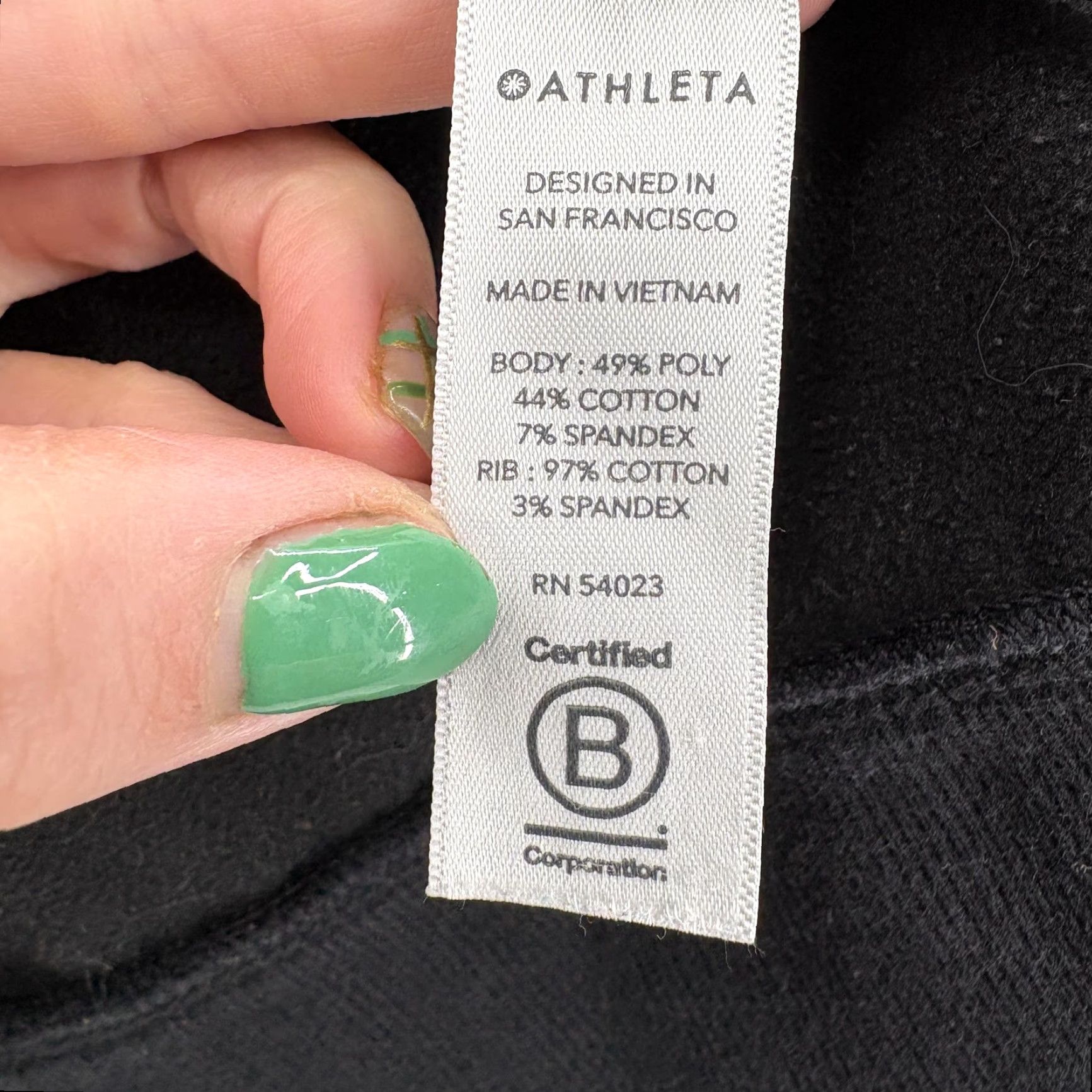 Athleta Athleta Hoodie Womens 1X Black Full Zip Hooded Fleece Stretch Gym Travel Size XL / US 12-14 / IT 48-50 - 5 Thumbnail