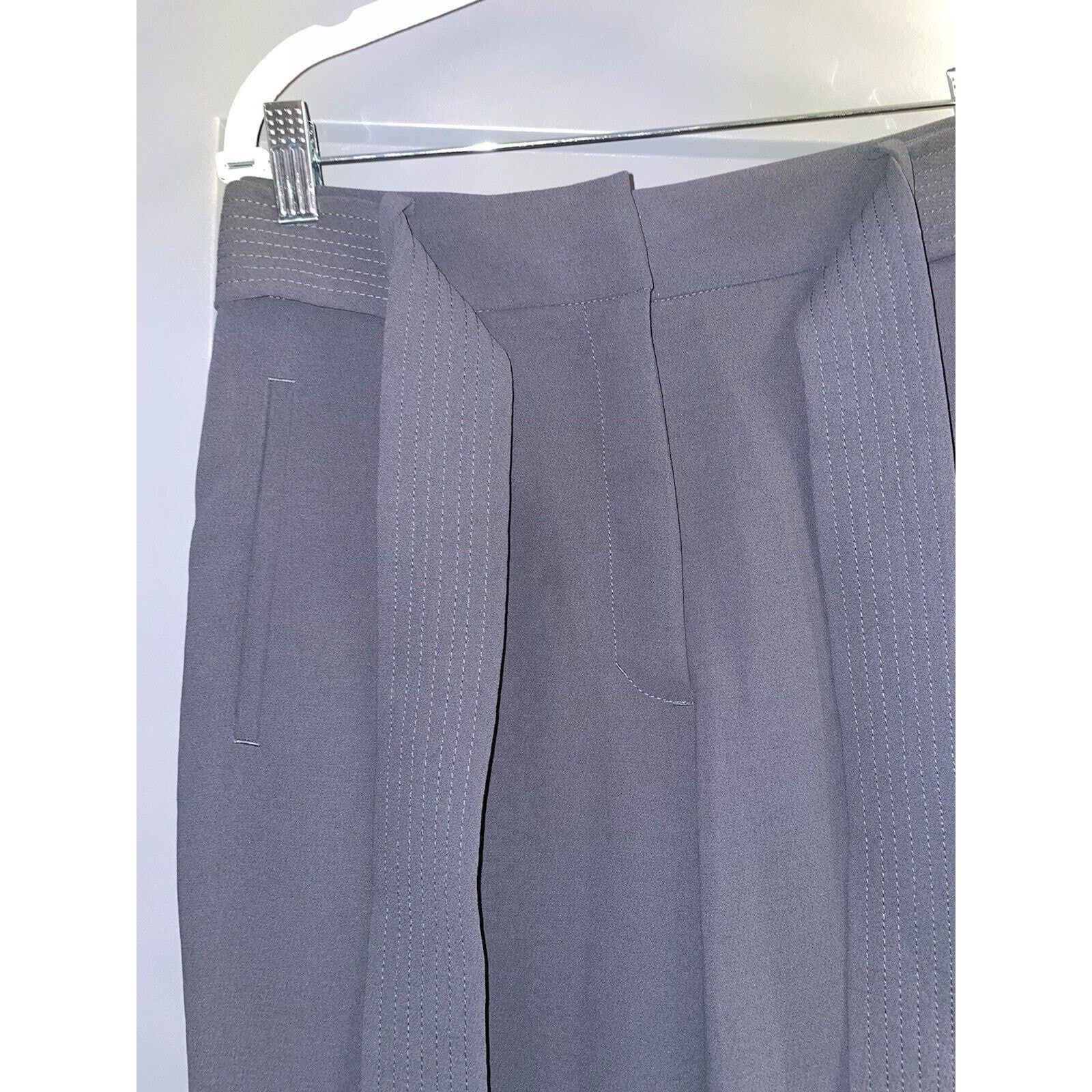 Aritzia Wilfred Aritzia Tie Front High Waisted Pants Gray Belt 6 Size 28" / US 6 / IT 42 - 2 Thumbnail