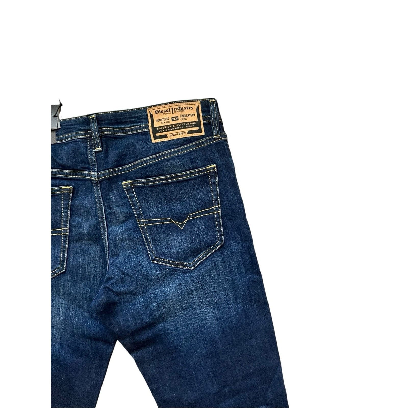 Diesel Diesel Mens Buster Tapered Jeans RB066 Blue $195 Size 34/32 Size US 34 / EU 50 - 6 Thumbnail