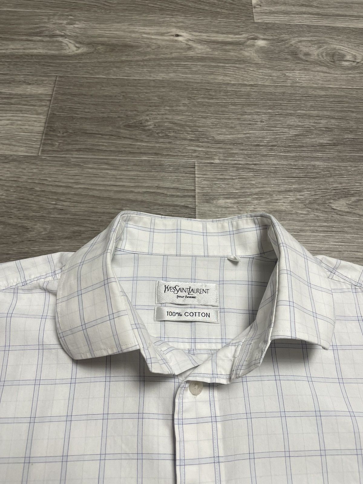 Yves Saint Laurent Vintage Yves Saint Laurent YSL Checkered Short Sleeve Shirt Size US XL / EU 56 / 4 - 9 Thumbnail