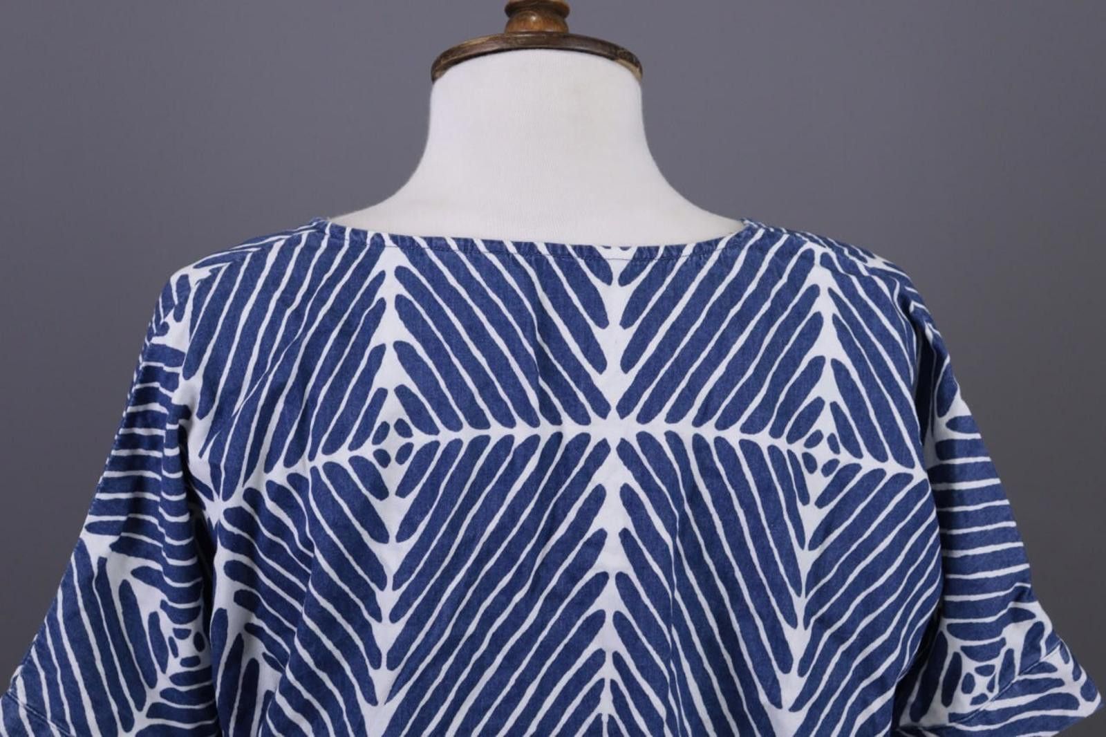 Marimekko Marimekko Blue Striped Lagnelook Summer Blouse Shirt Size XS Size XS / US 0-2 / IT 36-38 - 12 Thumbnail