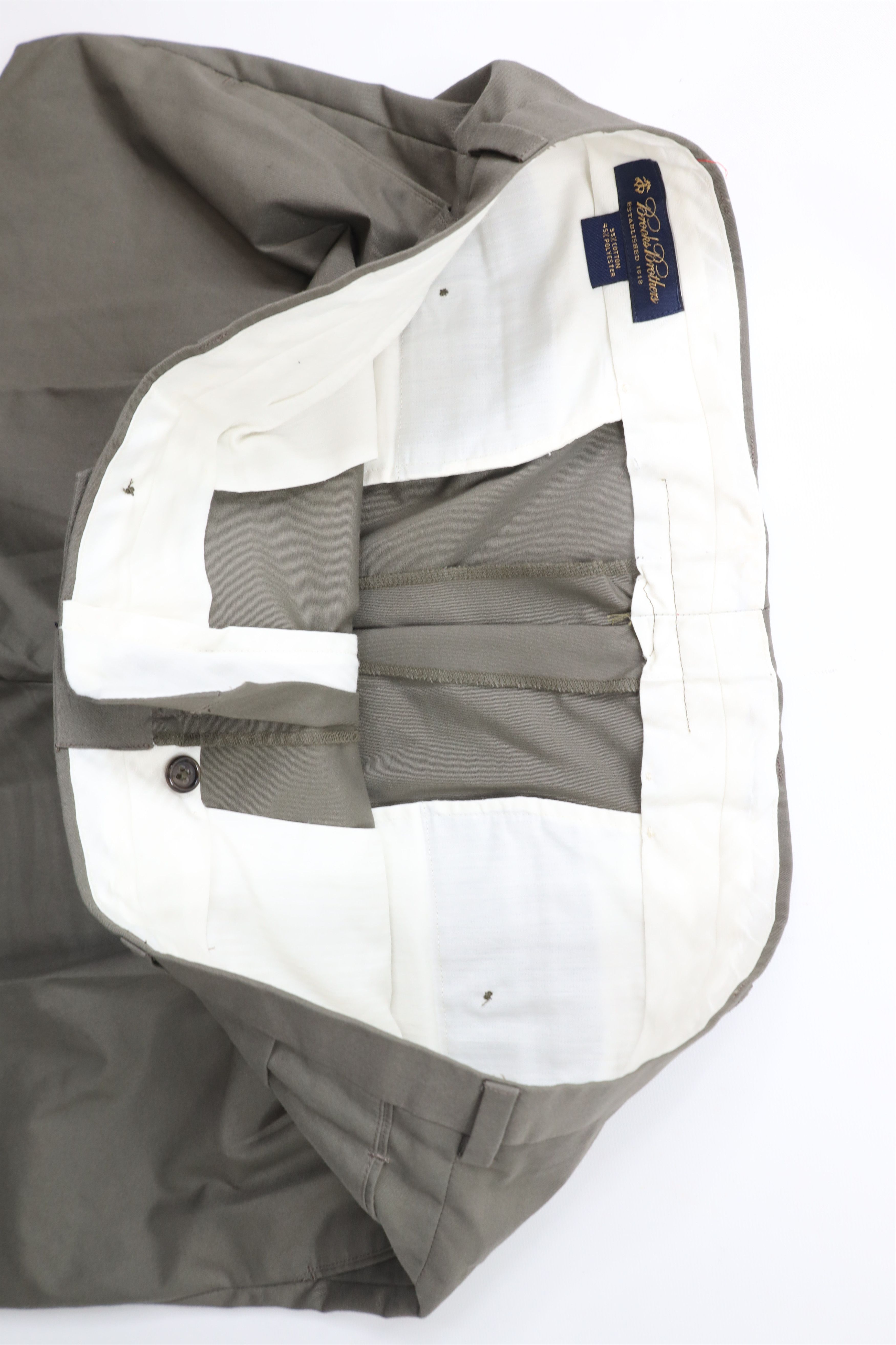 Brooks Brothers Brooks Brothers 2 Piece Wedding Suit Grayish Green Size 44L - 15 Thumbnail