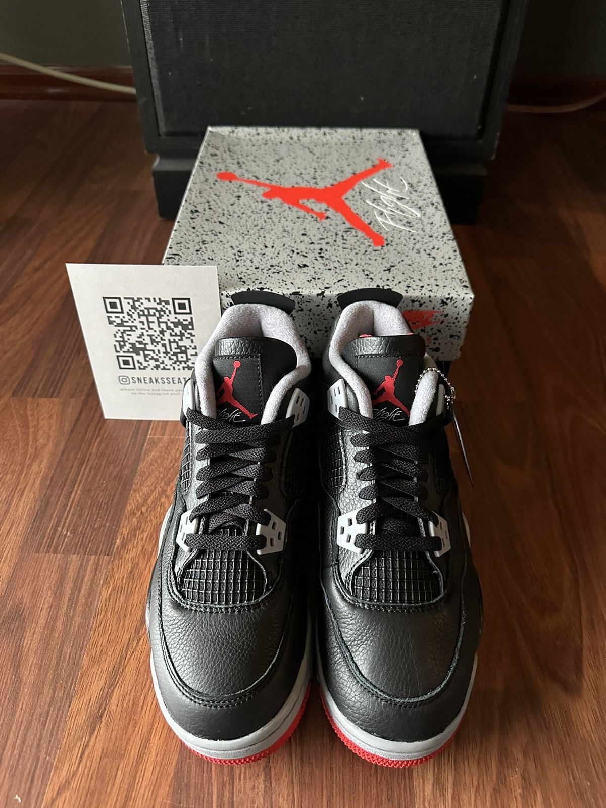 Jordan Brand Jordan 4 Retro Bred Reimagined (GS) Size 6.5Y/8W FQ8213-006 Size US 6.5 / EU 39-40 - 3 Thumbnail